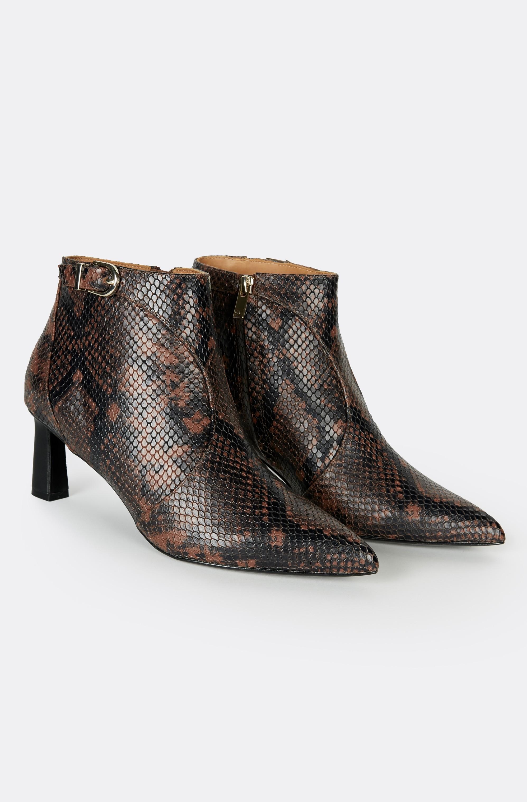 Joie Rawly Python Print Bootie in Brown - Lyst