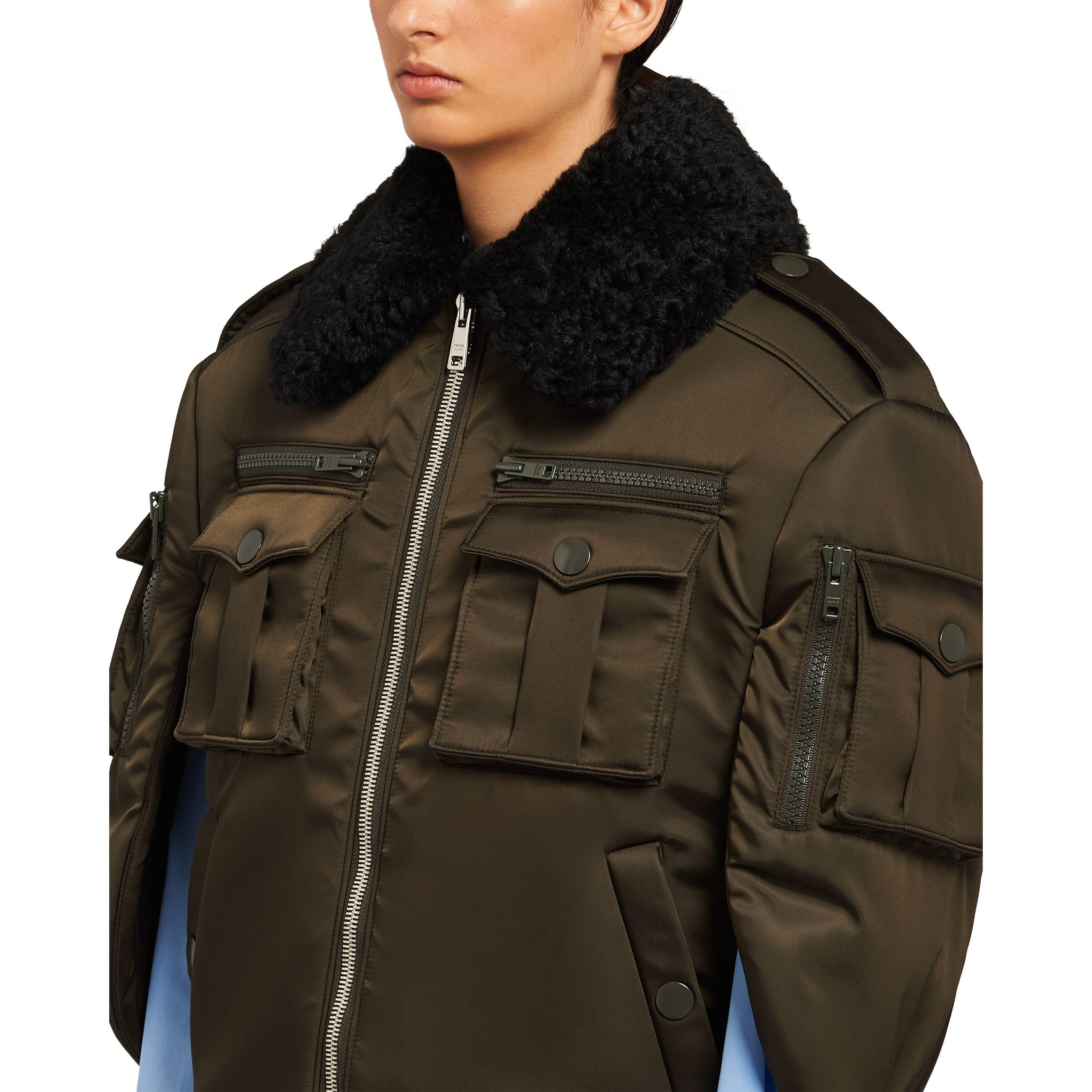 prada nylon bomber jacket