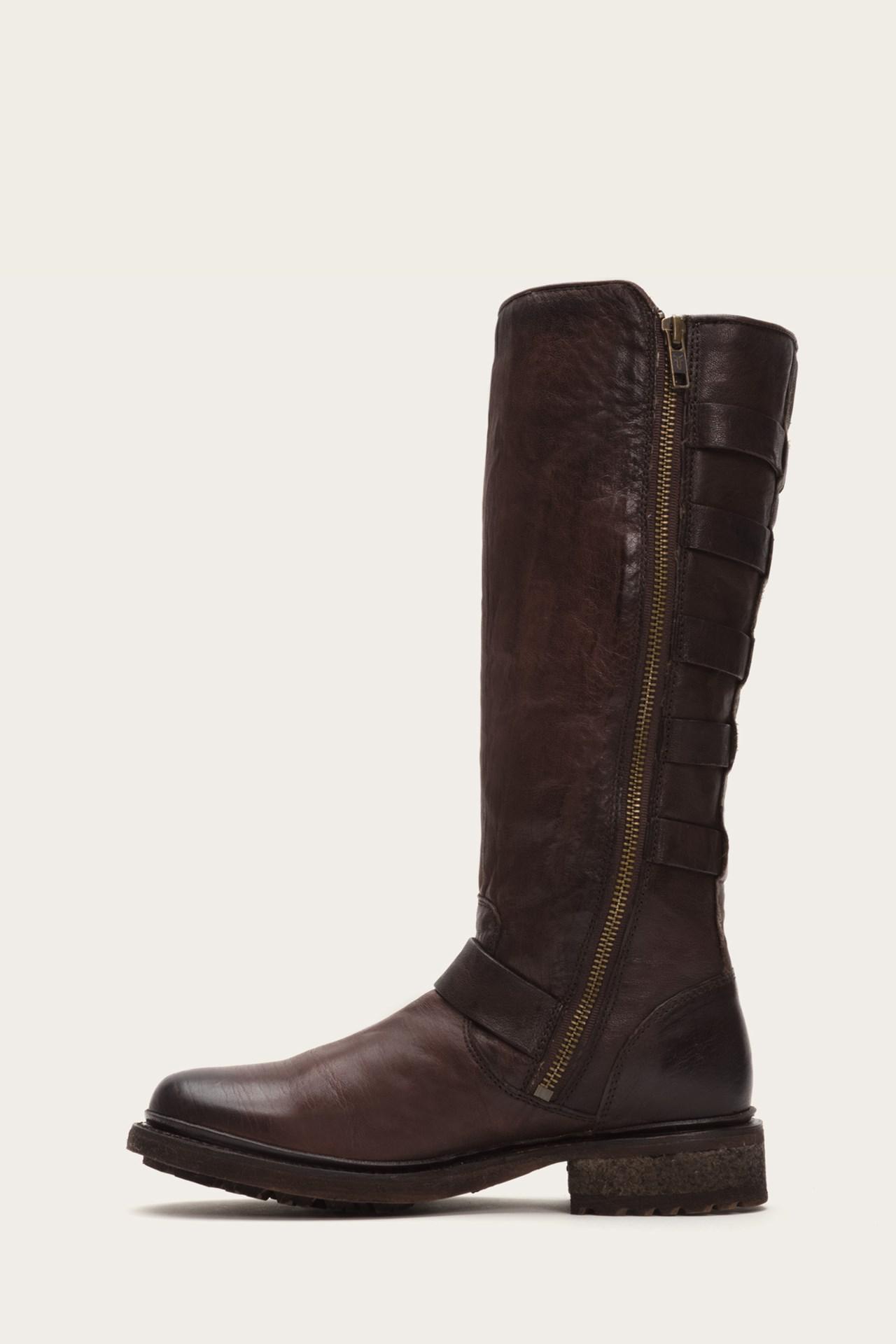 valerie belted tall shearling