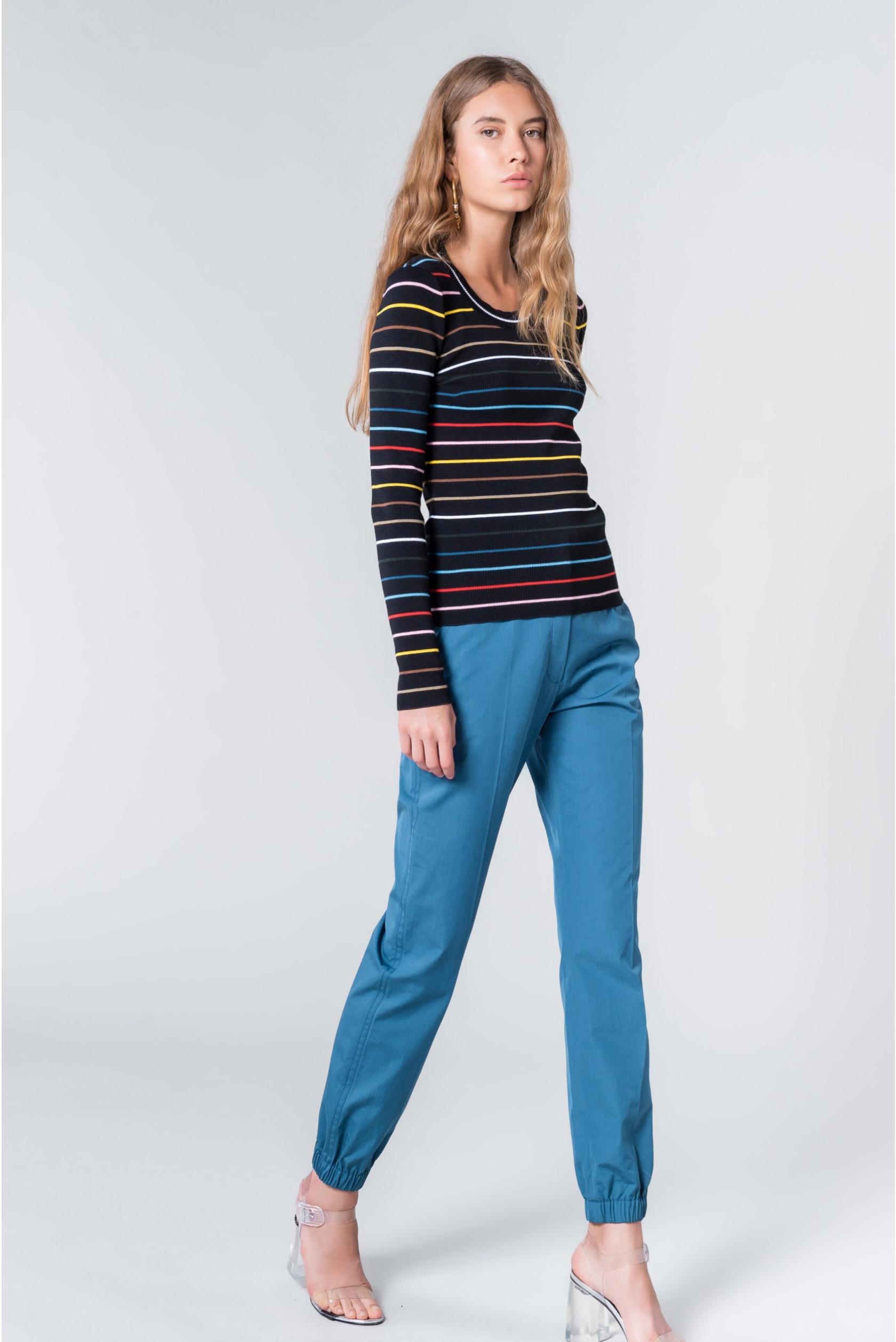 Sonia Rykiel Cotton Rykiel Stripes Knitted Jumper in Blue - Lyst