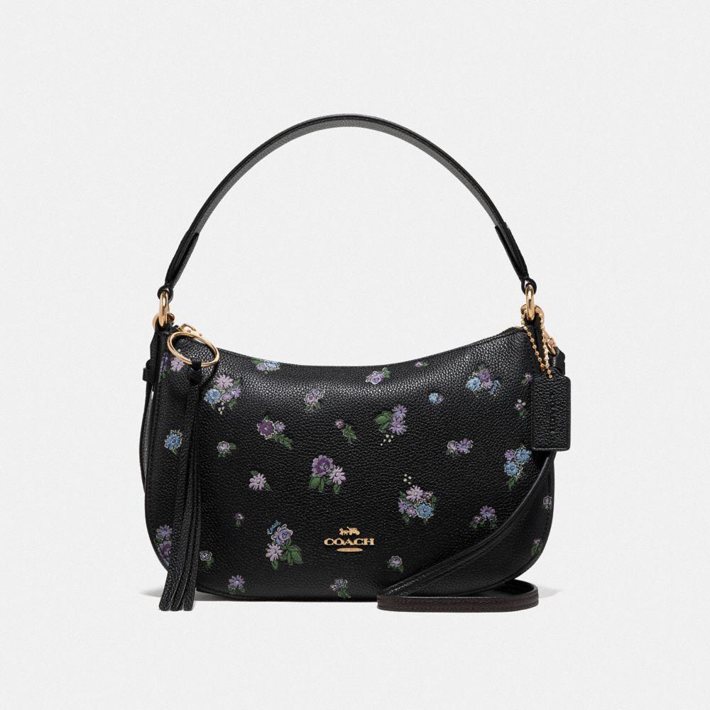 COACH Sutton Crossbody With Floral Print in Black Lyst