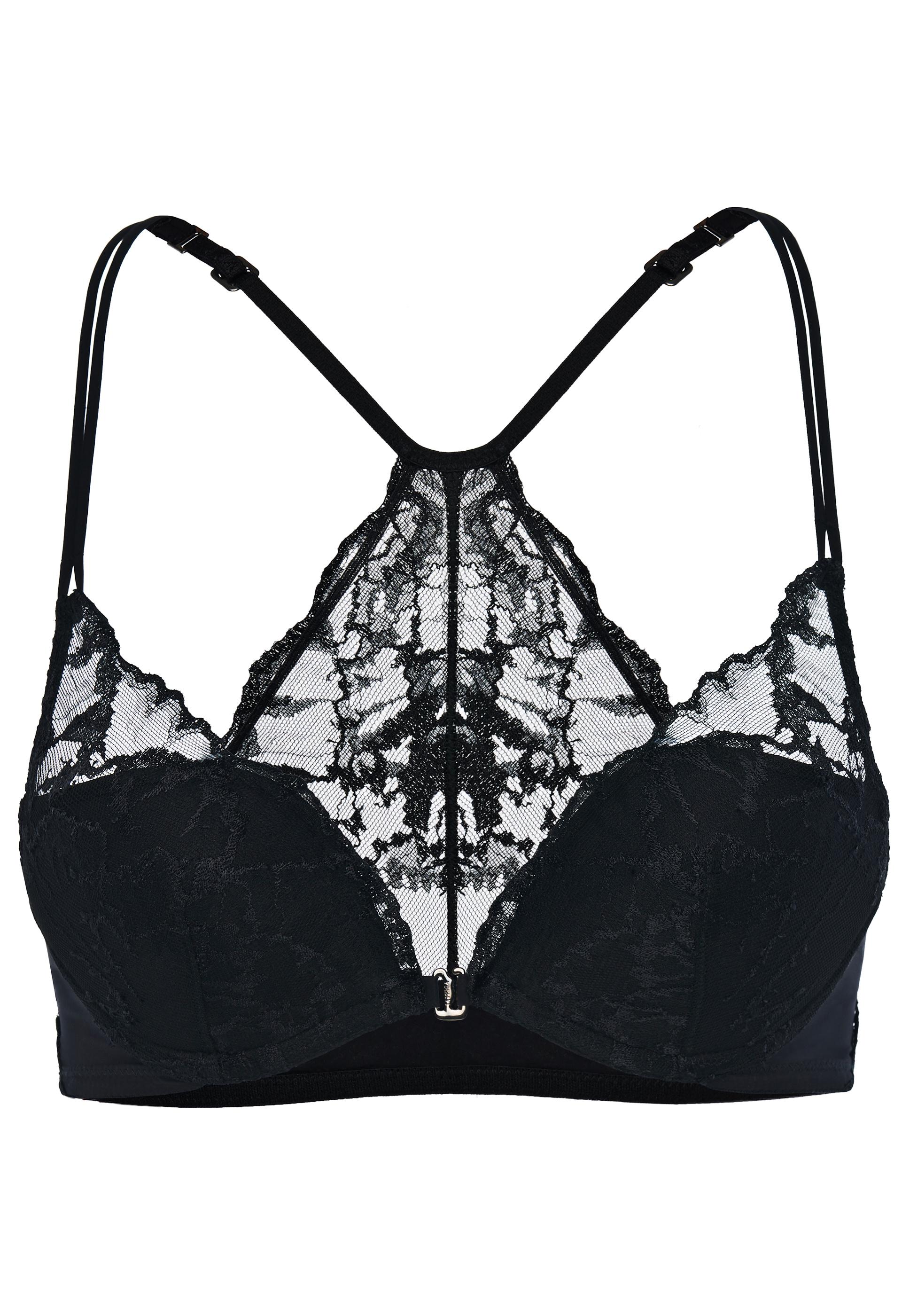 La Perla Lace Athena Push-up V-bra in Black - Lyst