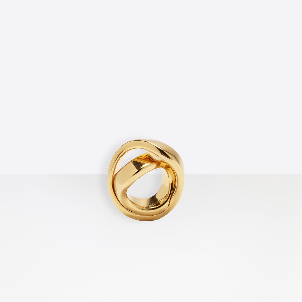 Balenciaga Twirl Ring in Yellow Gold (Metallic) - Lyst