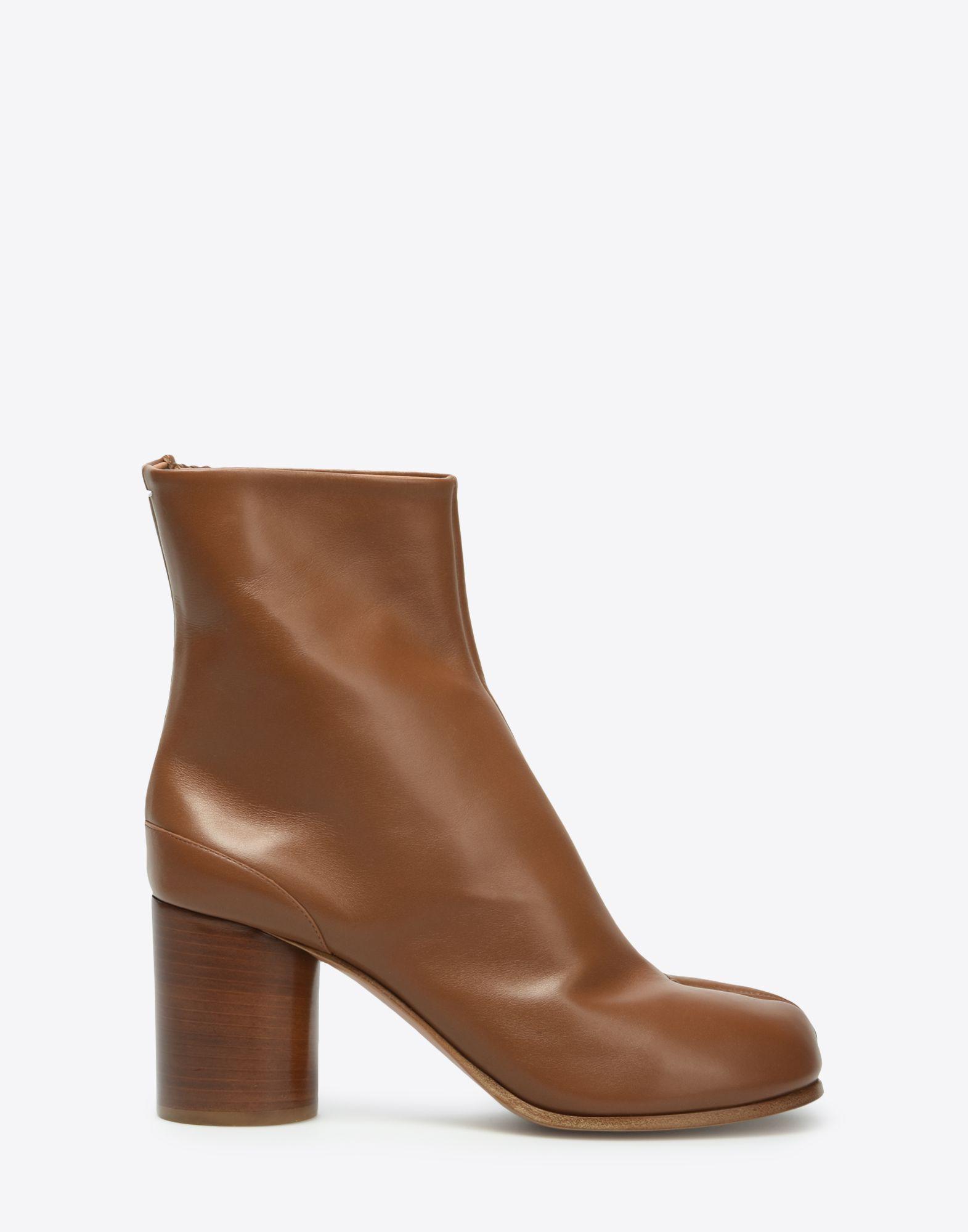 Maison Margiela Leather Tabi Calfskin Boots in Tan (Brown) - Lyst