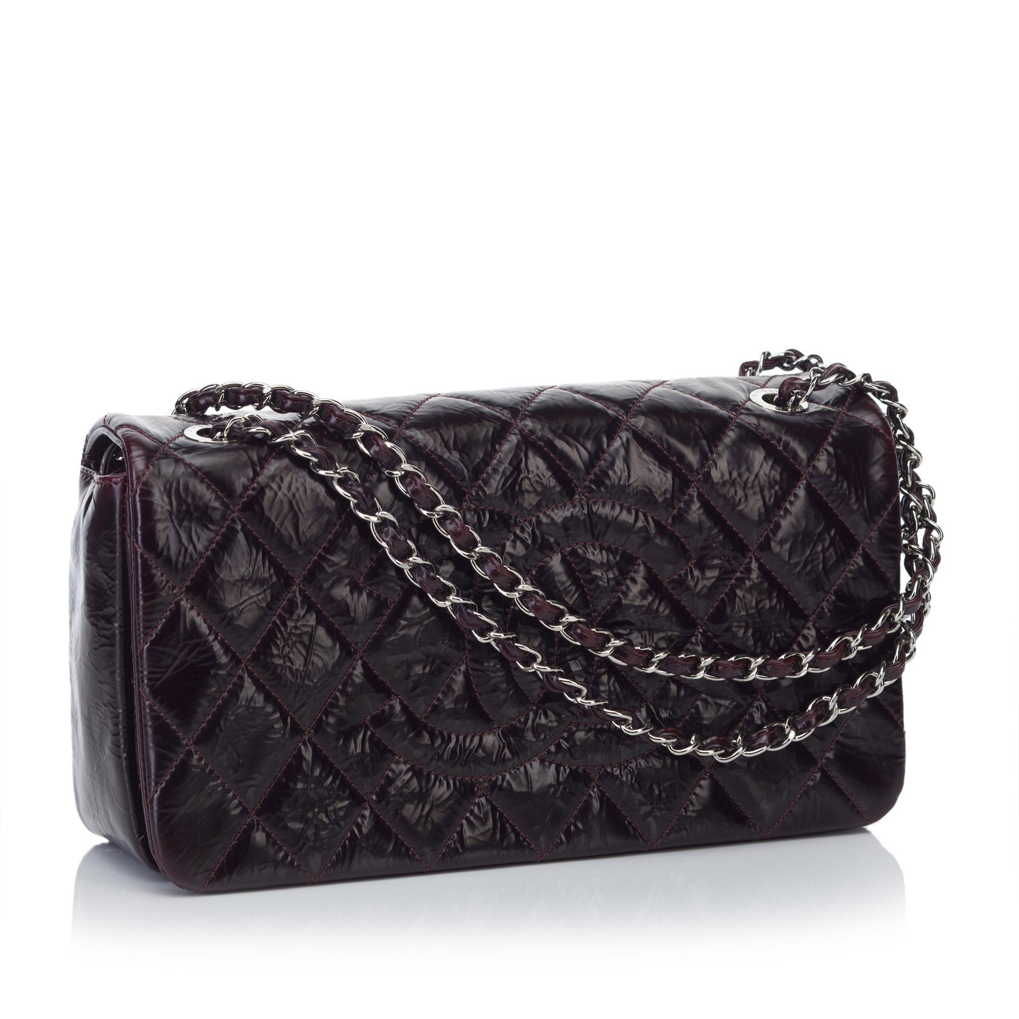 Chanel Matelasse Patent Leather Shoulder Bag in Red - Lyst