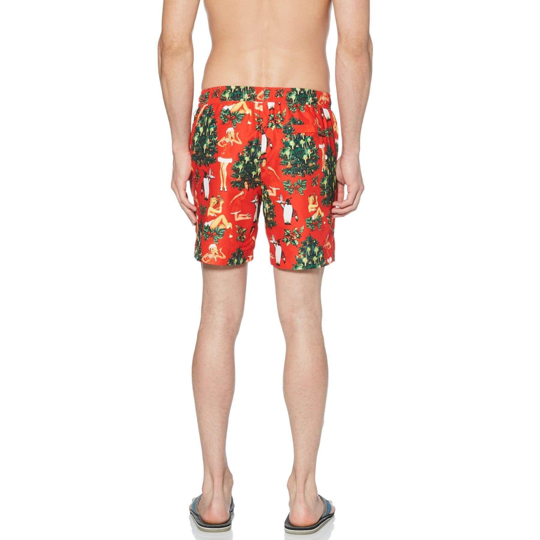 flower swim trunks