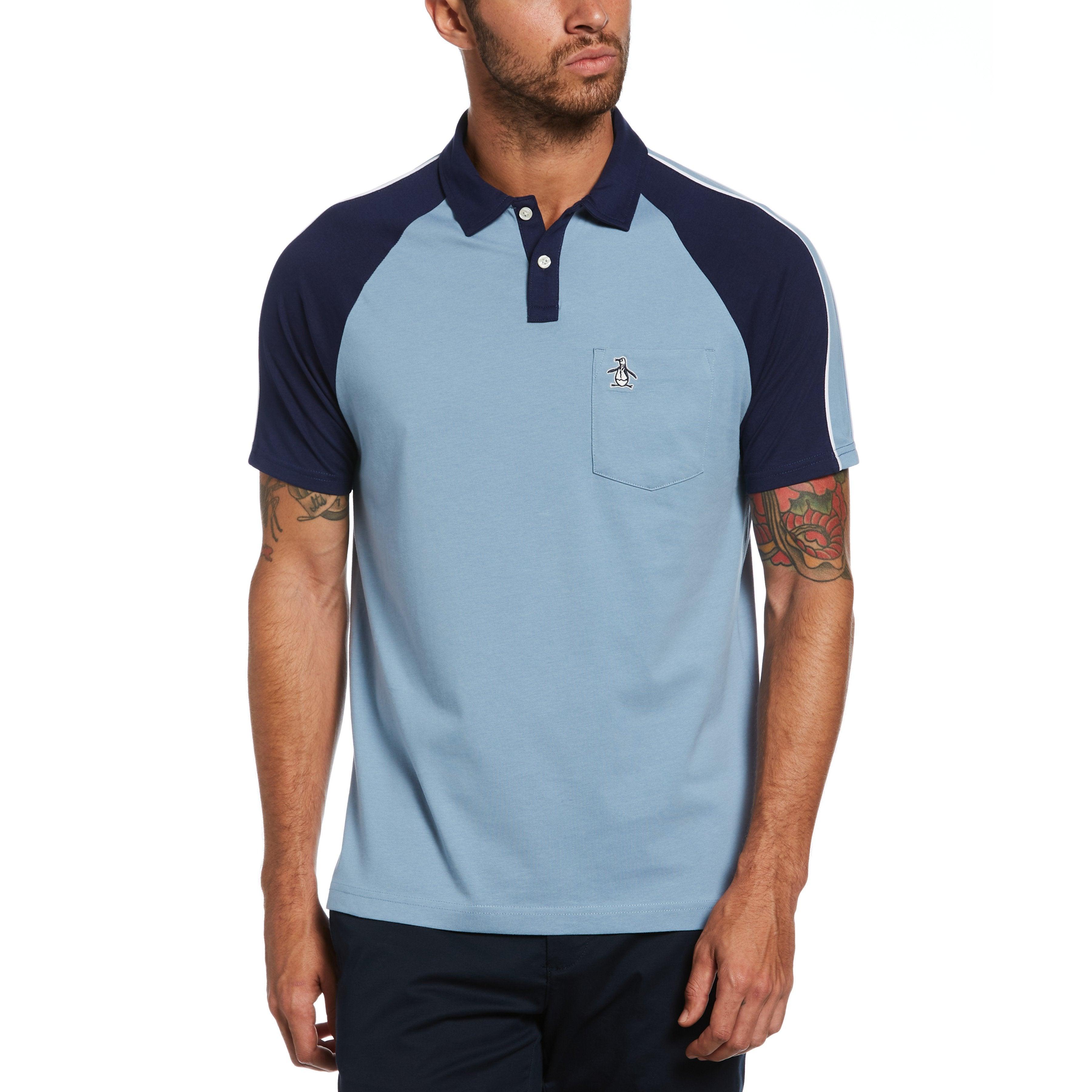 Color Block Raglan Sleeve Polo 