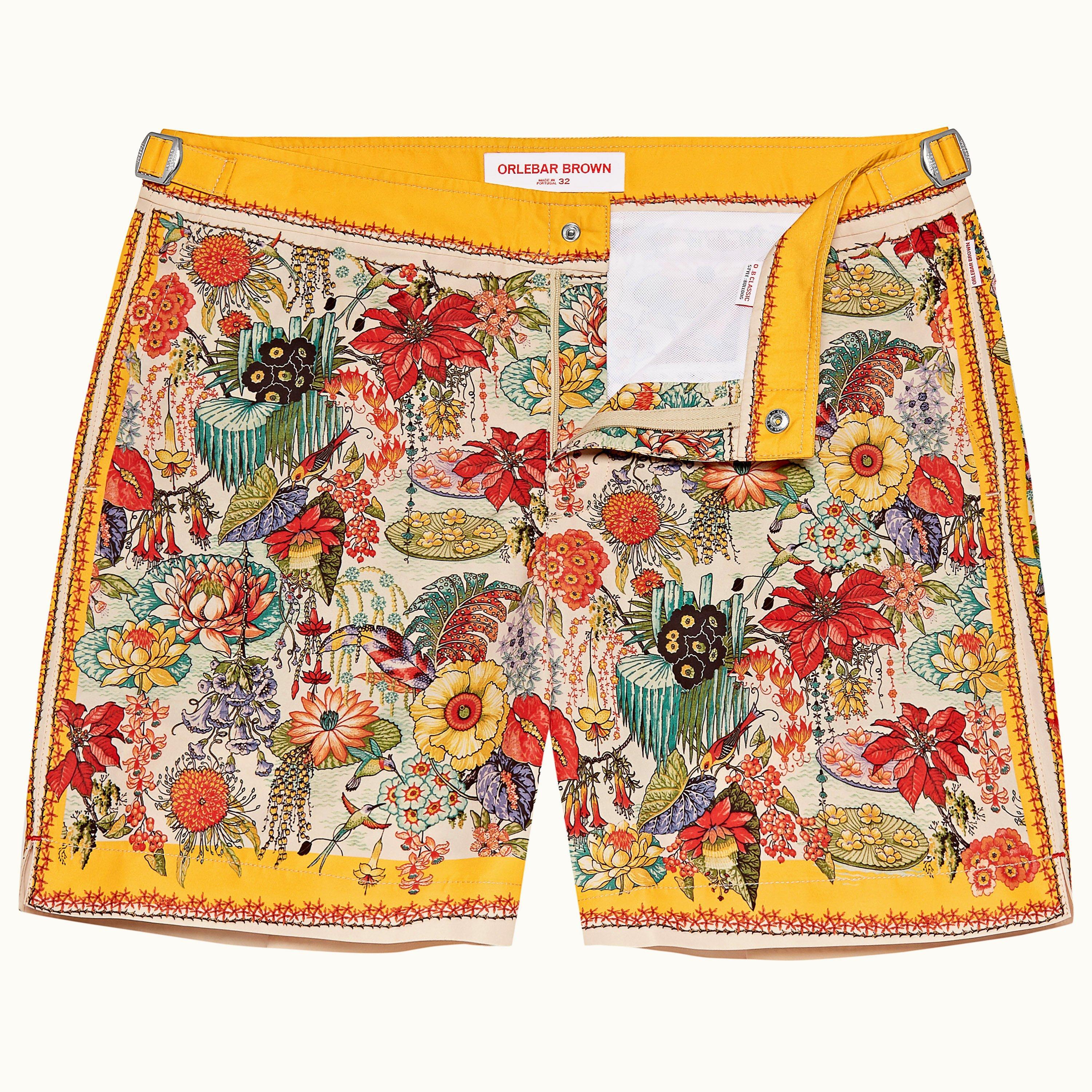 Orlebar Brown Bright Gold Eden Print Mid-length Swim Shorts for Men | Lyst