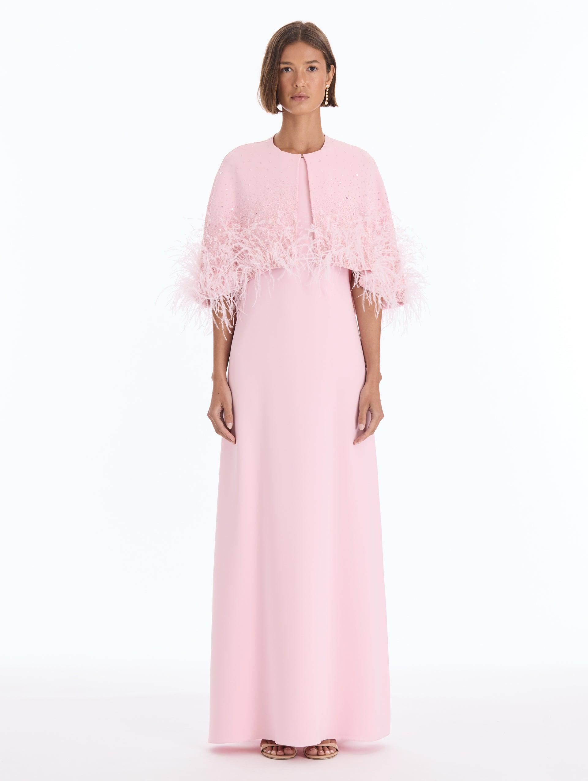 light pink dress with feathers Pink Feather Cocktail Dresses For Wedding Guest or Bridesmaids - Mini Swan Style Wedding Dress For Photoshoot