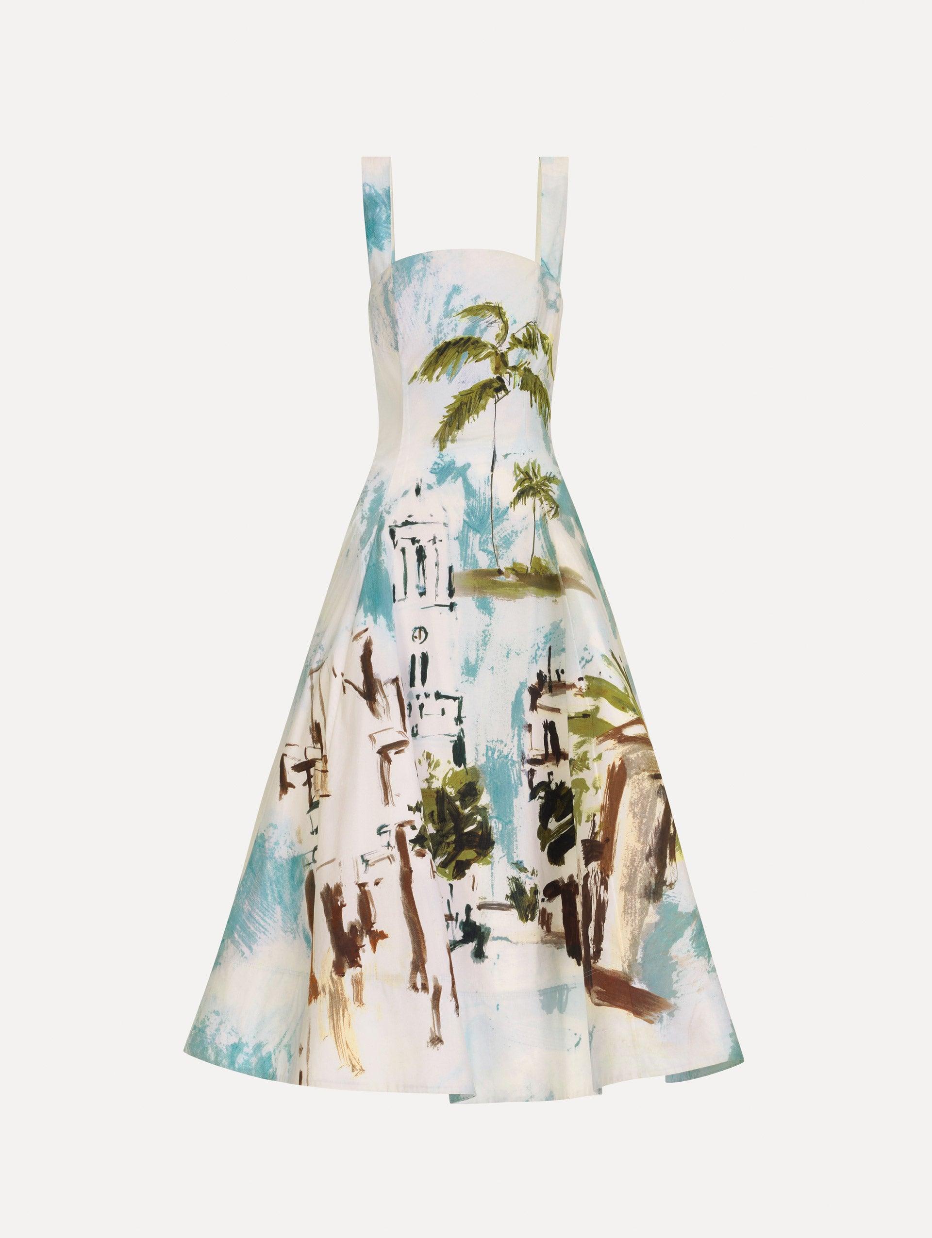 knee length dresses for ladies Oscar de la Renta Linen Dress  Teddy's Closet