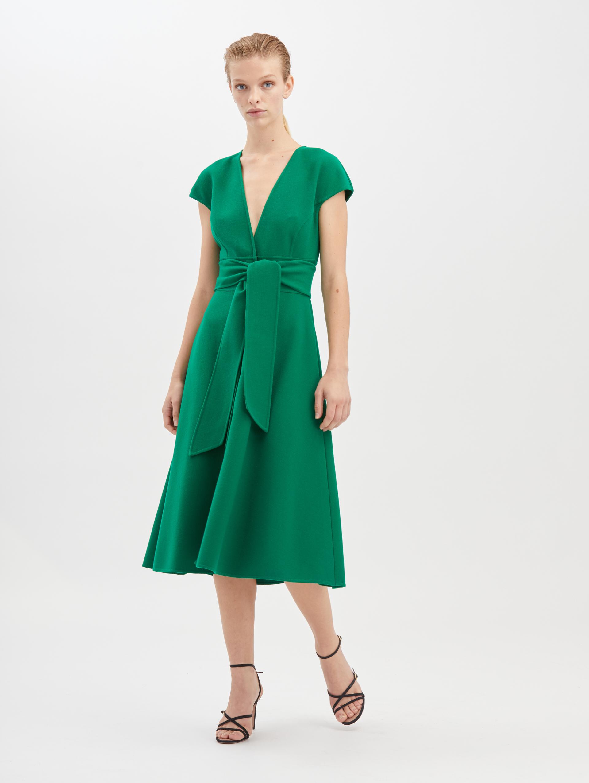 oscar de la renta green dress