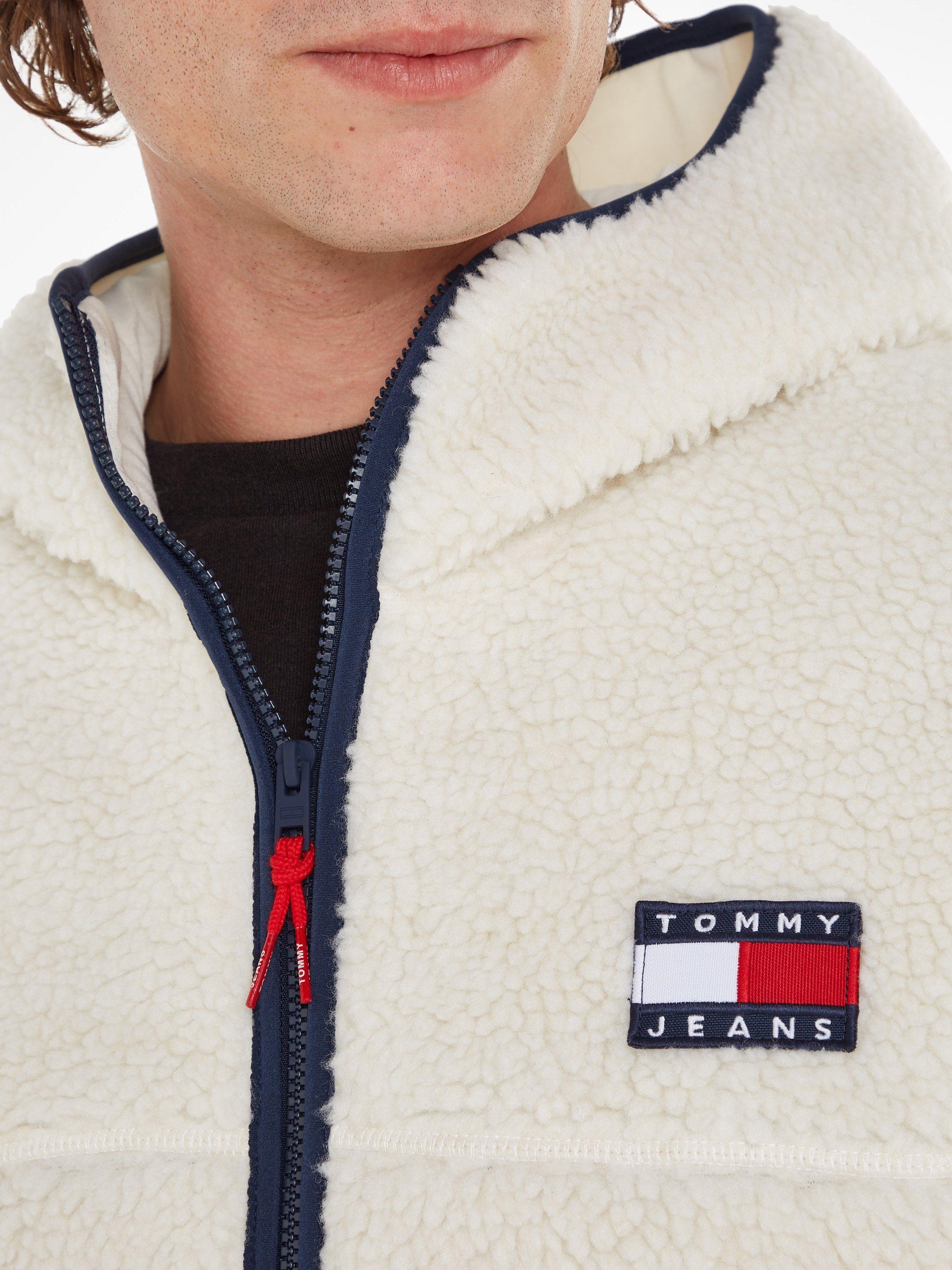 tommy jeans kapuzensweatjacke tjm sherpa zip thru hoodie