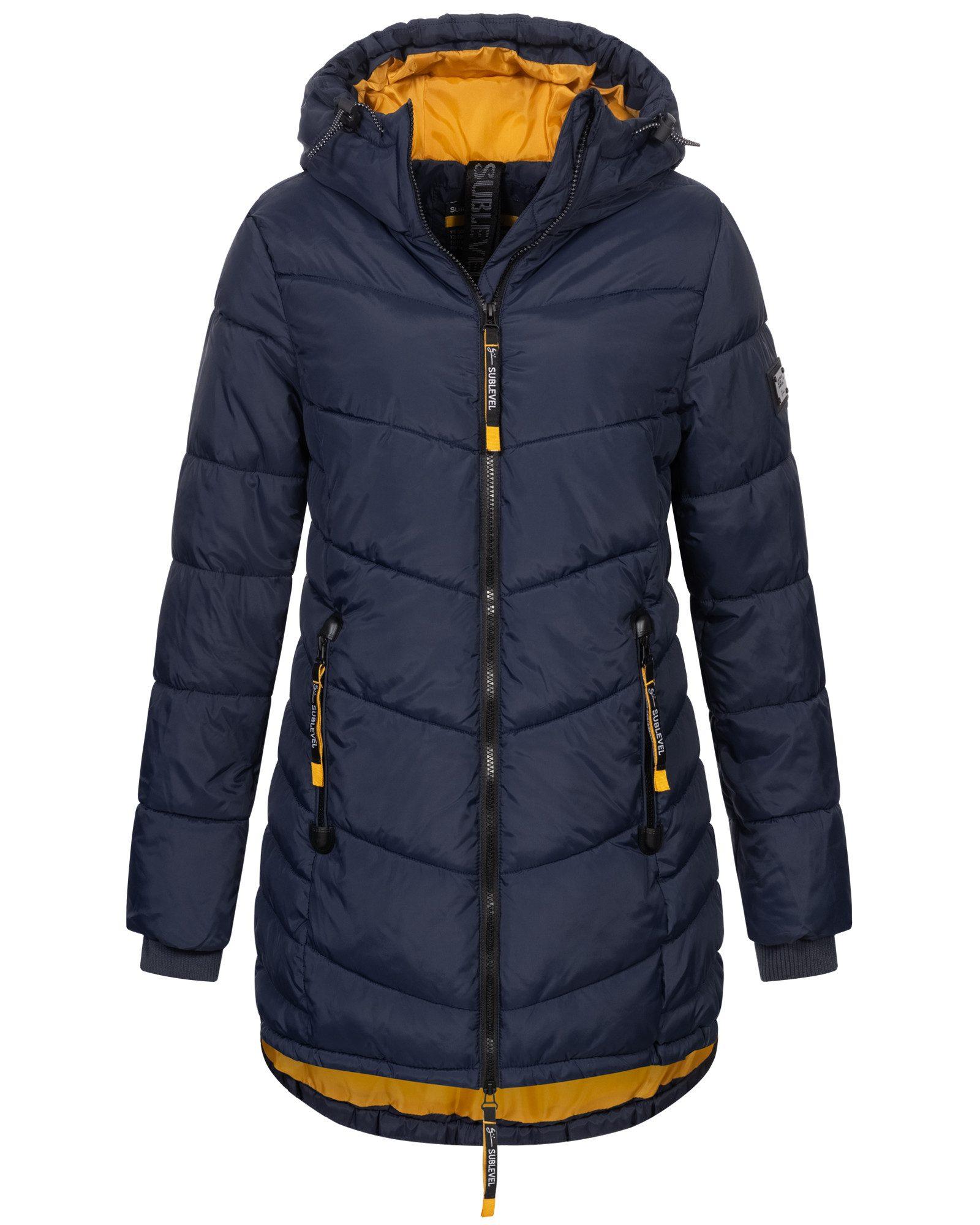 Steppjacke Sublevel Parka Damen Winter Kurzmantel Tailliert