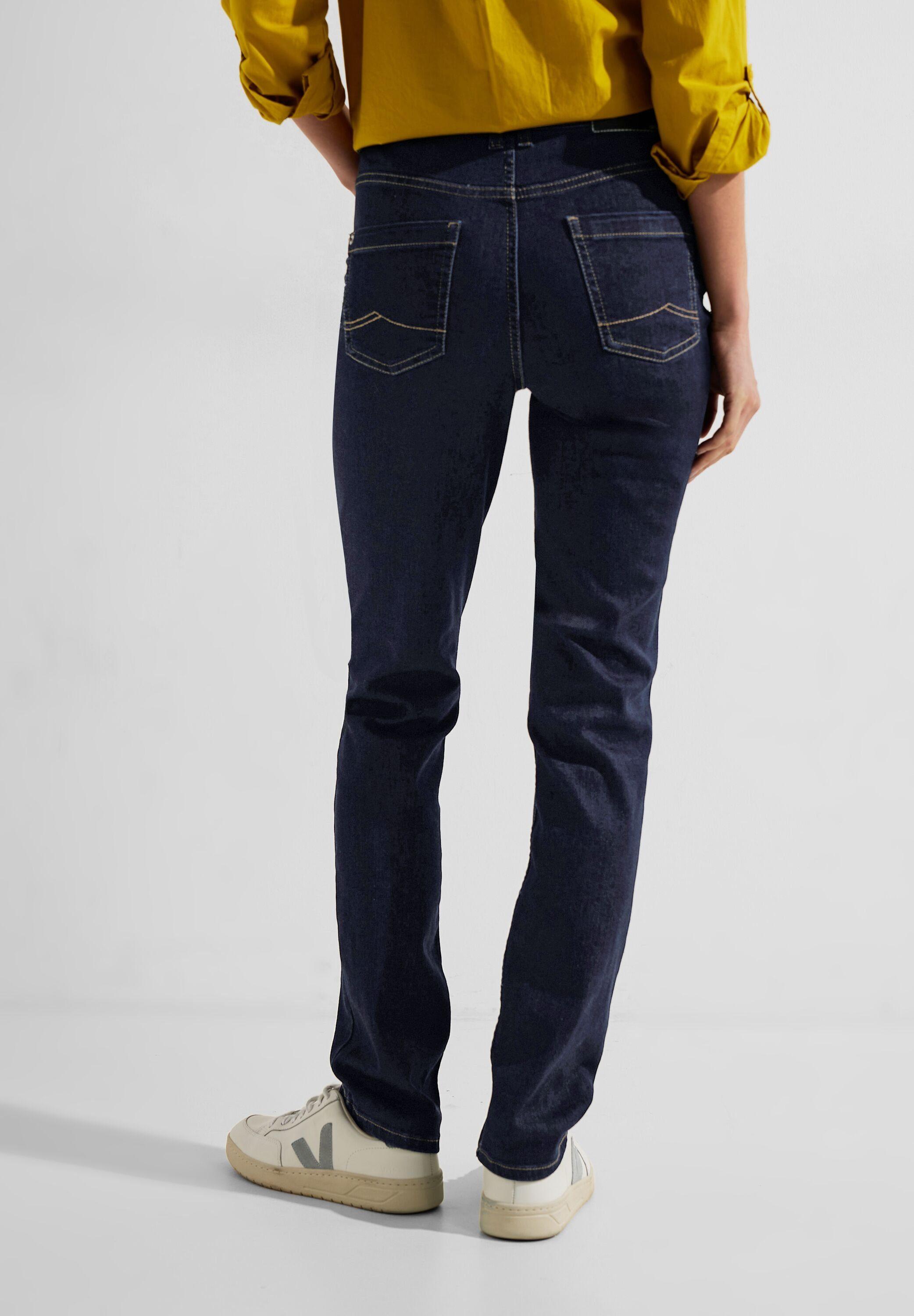 Lyst in Cecil | aus Blau mit DE Stretchanteil Baumwolle Slim-fit-Jeans