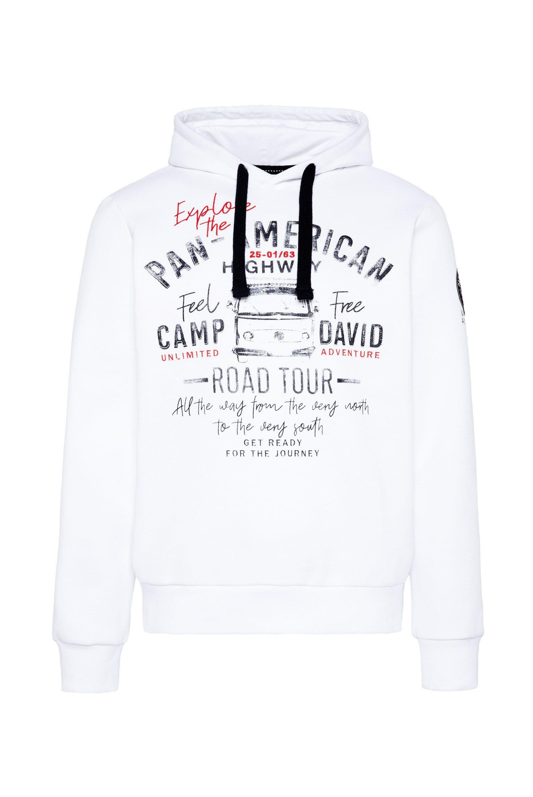 Camp David Kapuzensweatshirt mit weicher Innenseite in Weiß für Herren |  Lyst DE