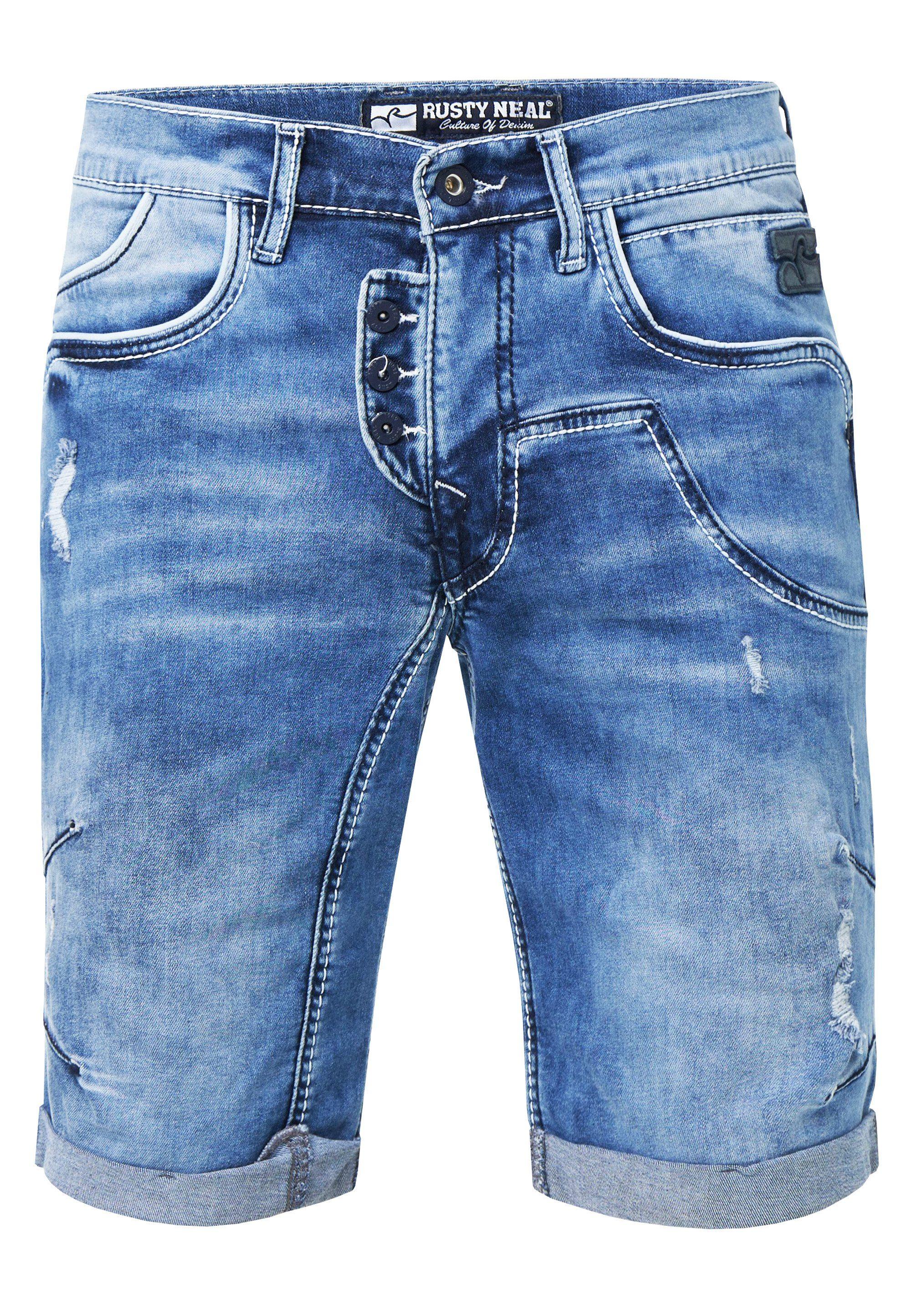 Rusty Neal Shorts Ruben in tollem Jeans-Look in Blau für Herren | Lyst DE