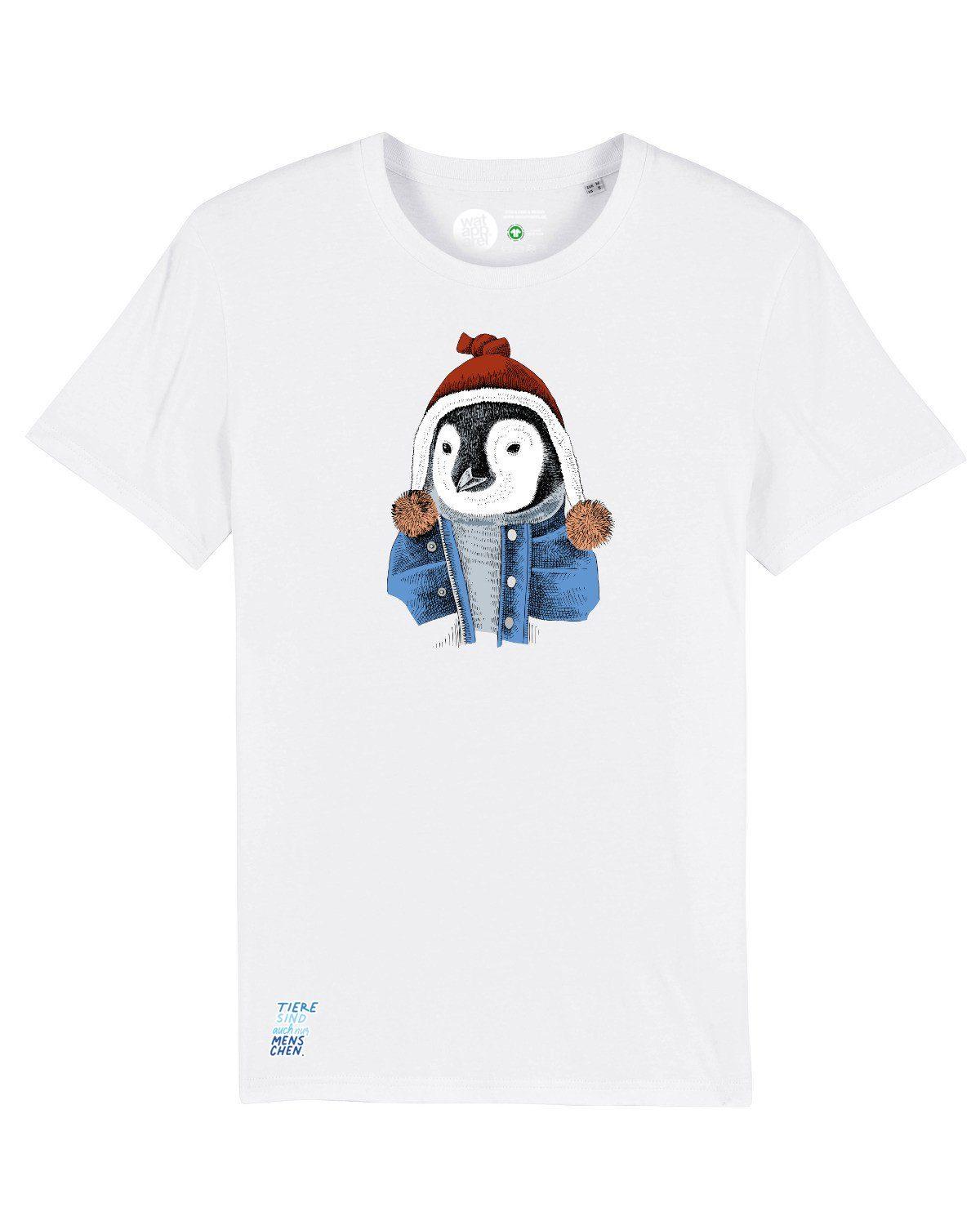 wat? Apparel Wat? Apparel Print-Shirt Pinguin (1-tlg) in Weiß für Herren |  Lyst DE