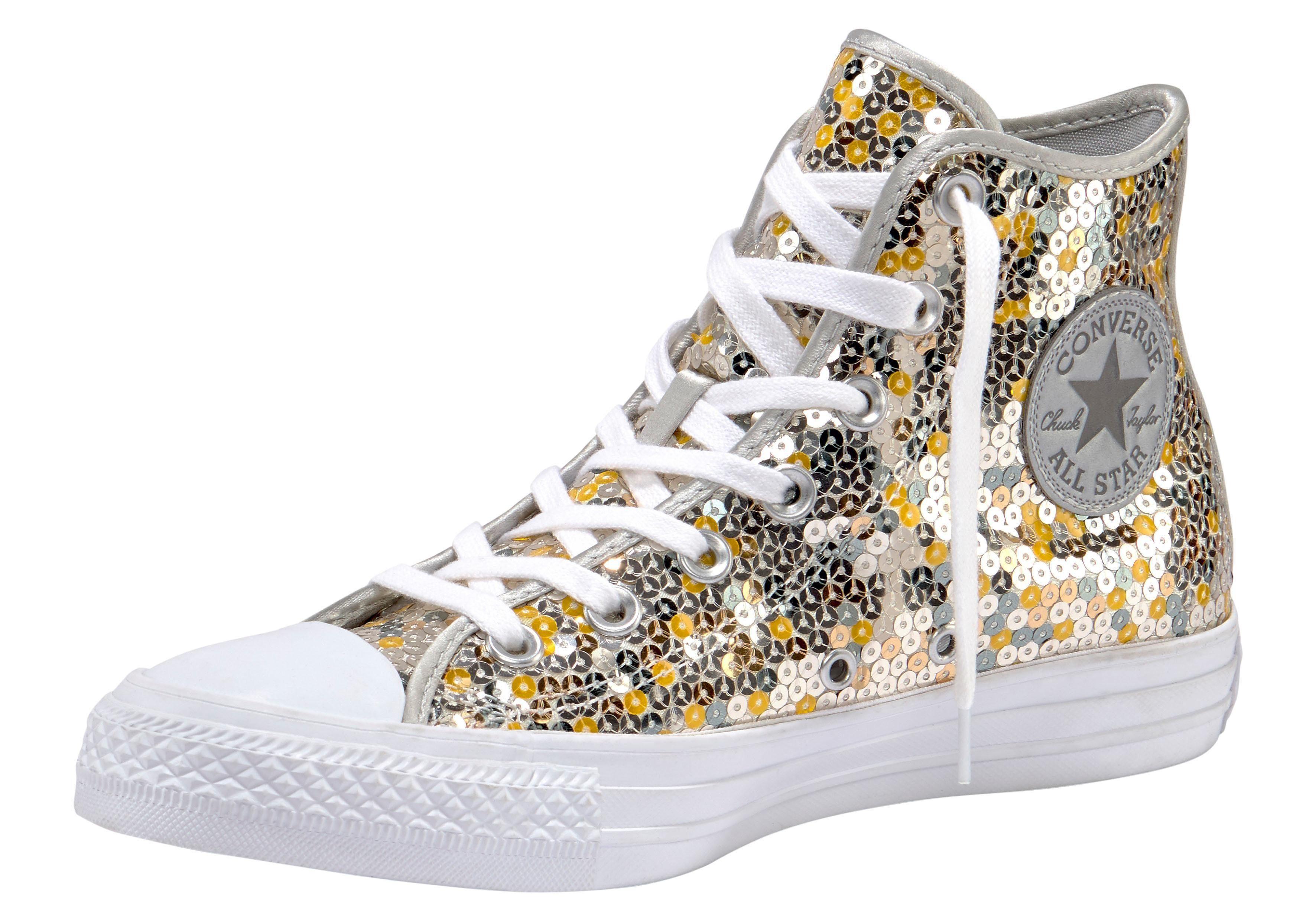 Converse Sneakers Chuck Taylor All Star Pailletten in het Metallic | Lyst NL