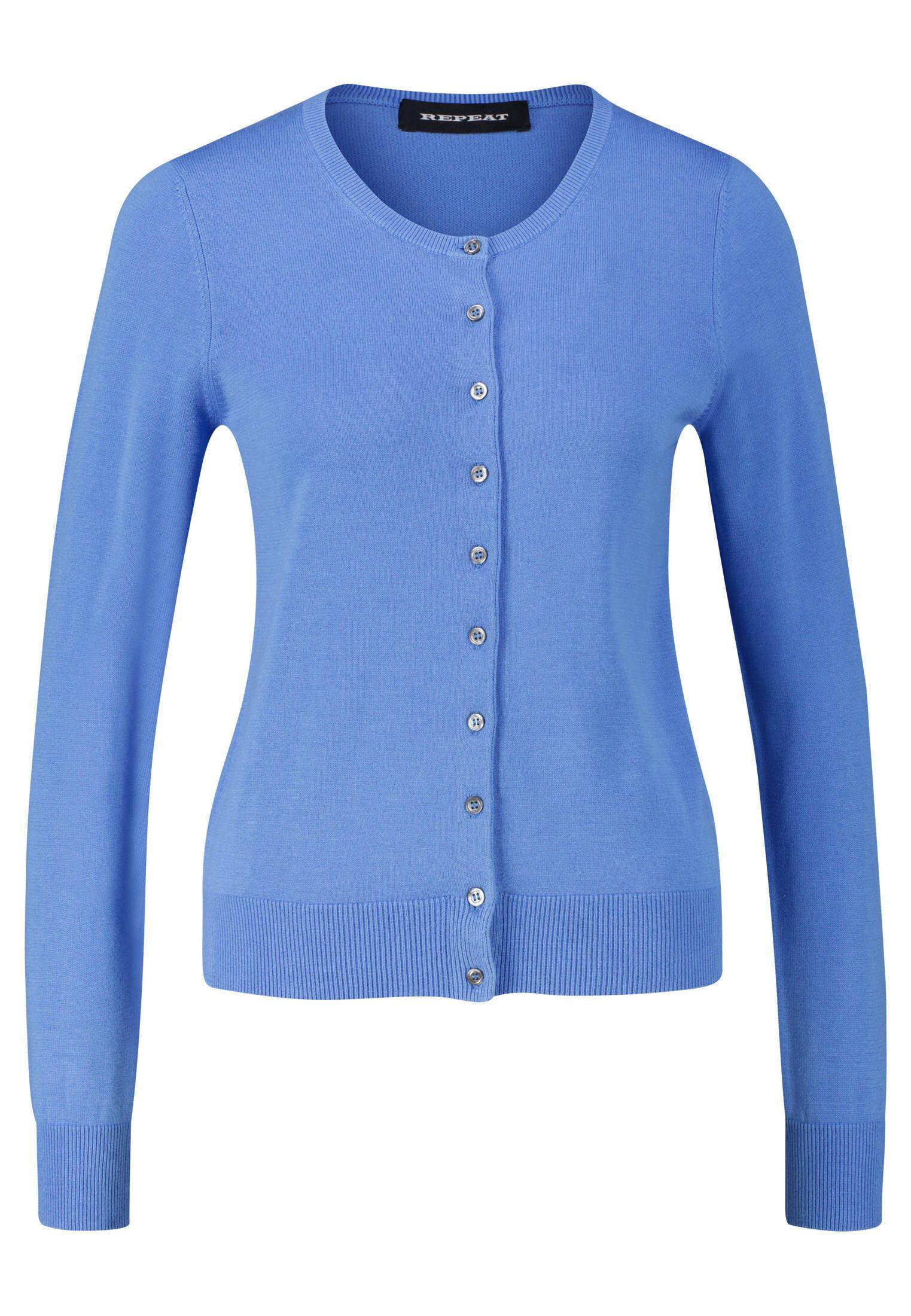 Strick Cardigan Kaschmir Strickjacke Hellblau Strick Cardigan