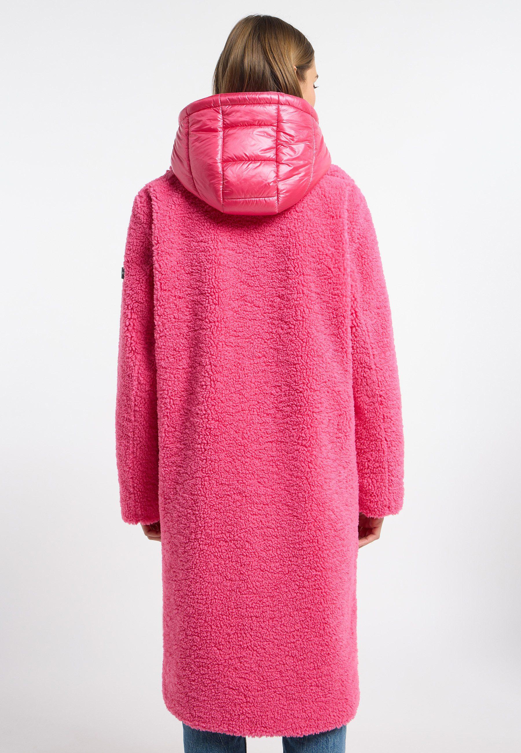 Frieda Freddies Mantel Wintermantel Pink Damen Teddy Jacke Teddy
