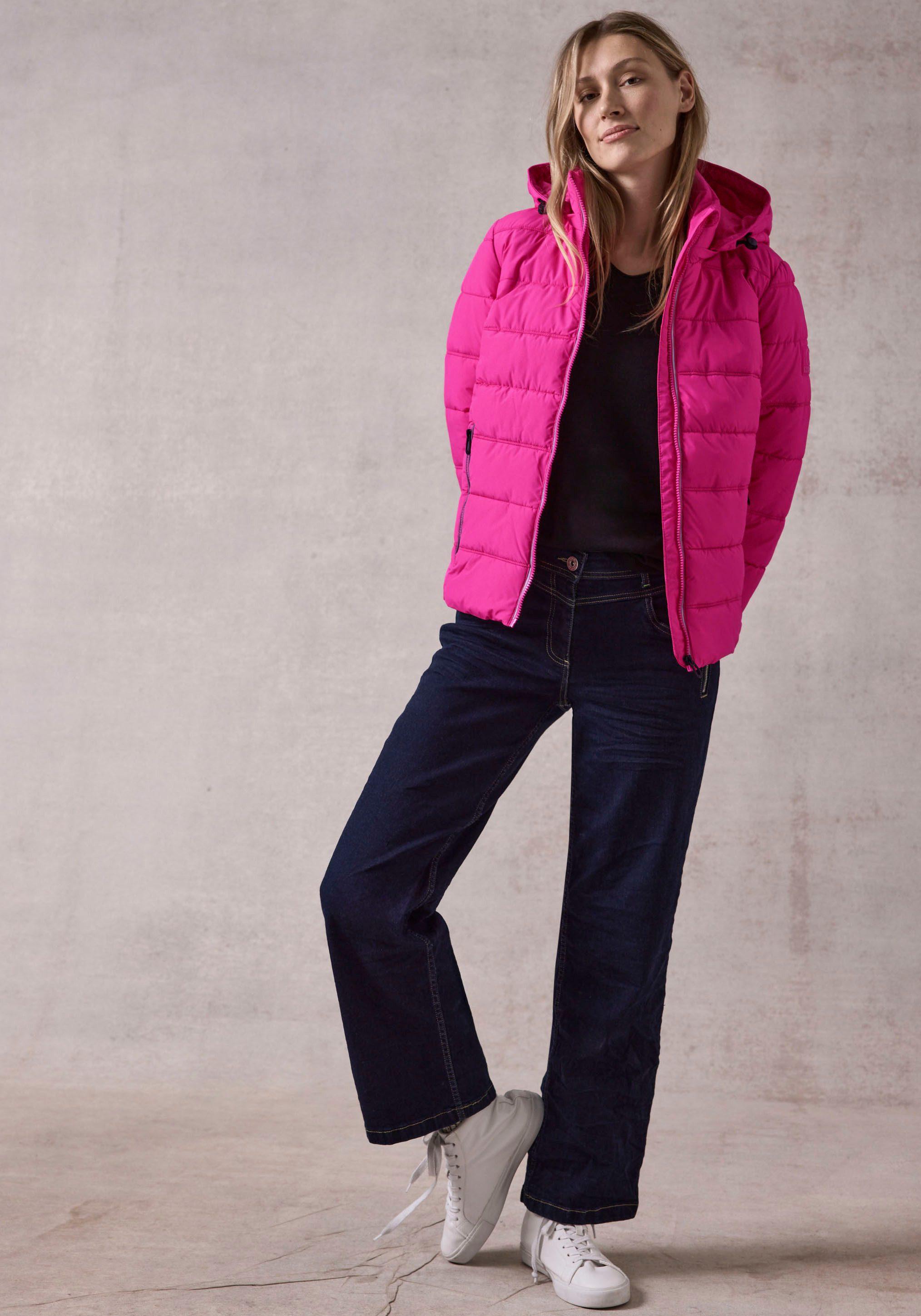 Cecil Steppjacke mit Kapuze in Pink Lyst DE