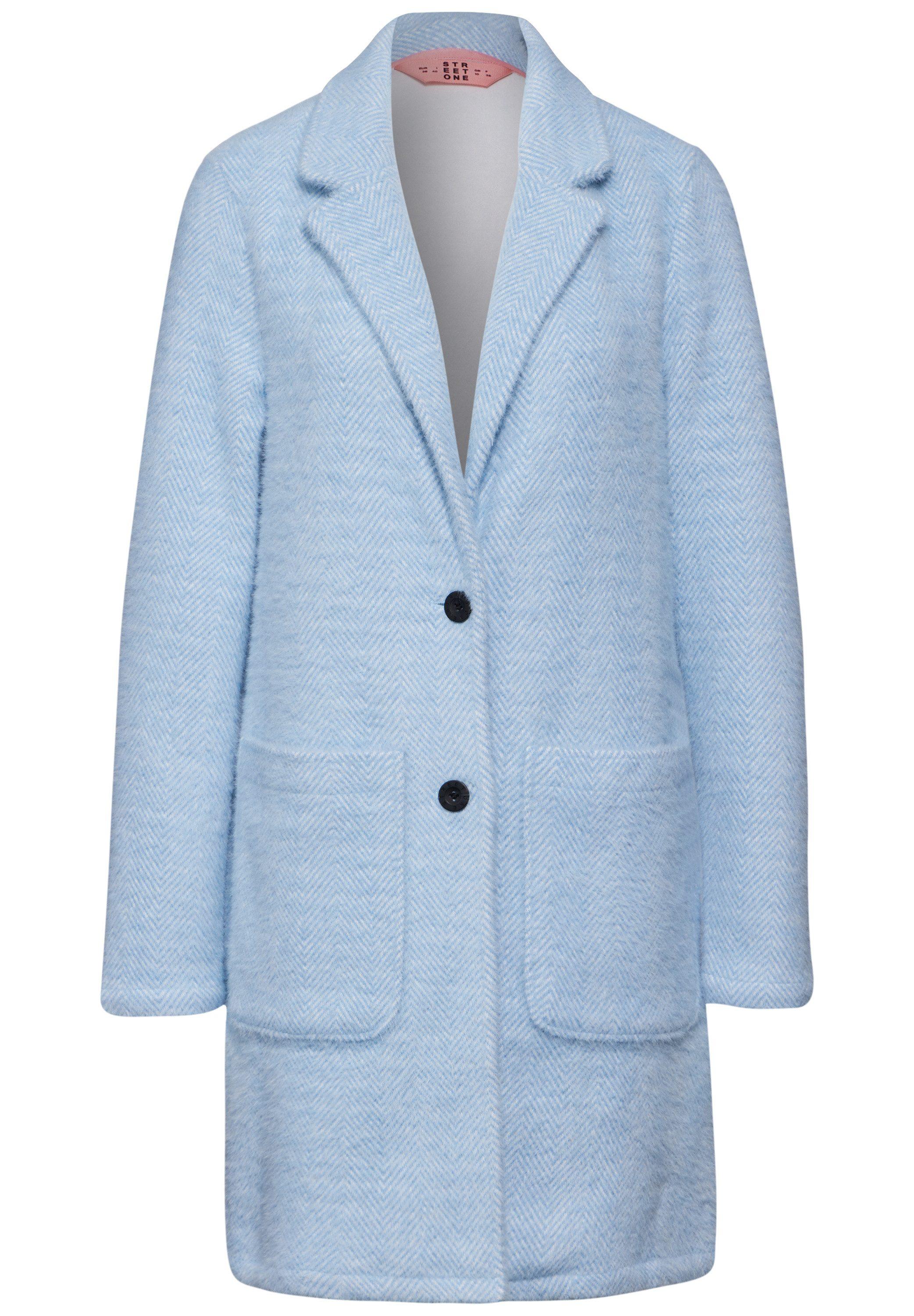 Coat Boucle Mantel Hellblau Kurzmantel Street One Mantel In