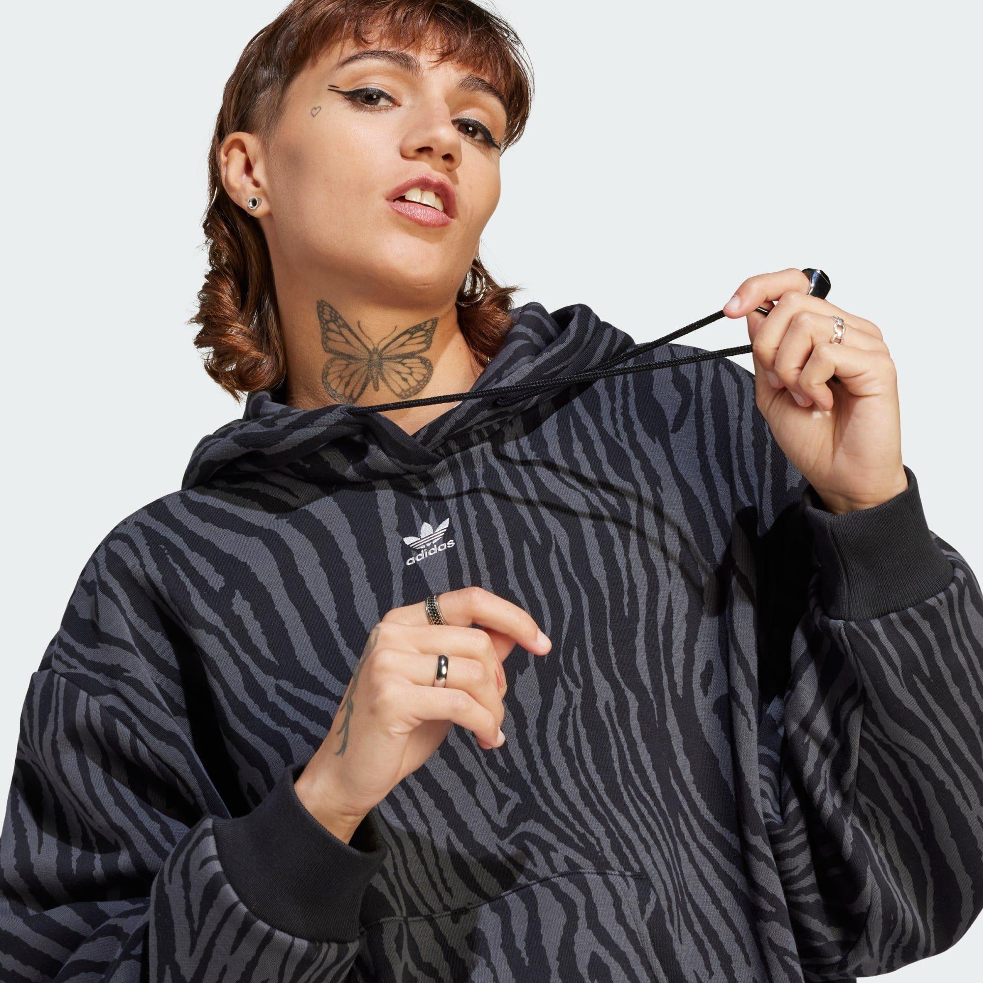 Animal Print Adidas Pullover Damen Mit Streifen Adidas Sportswear