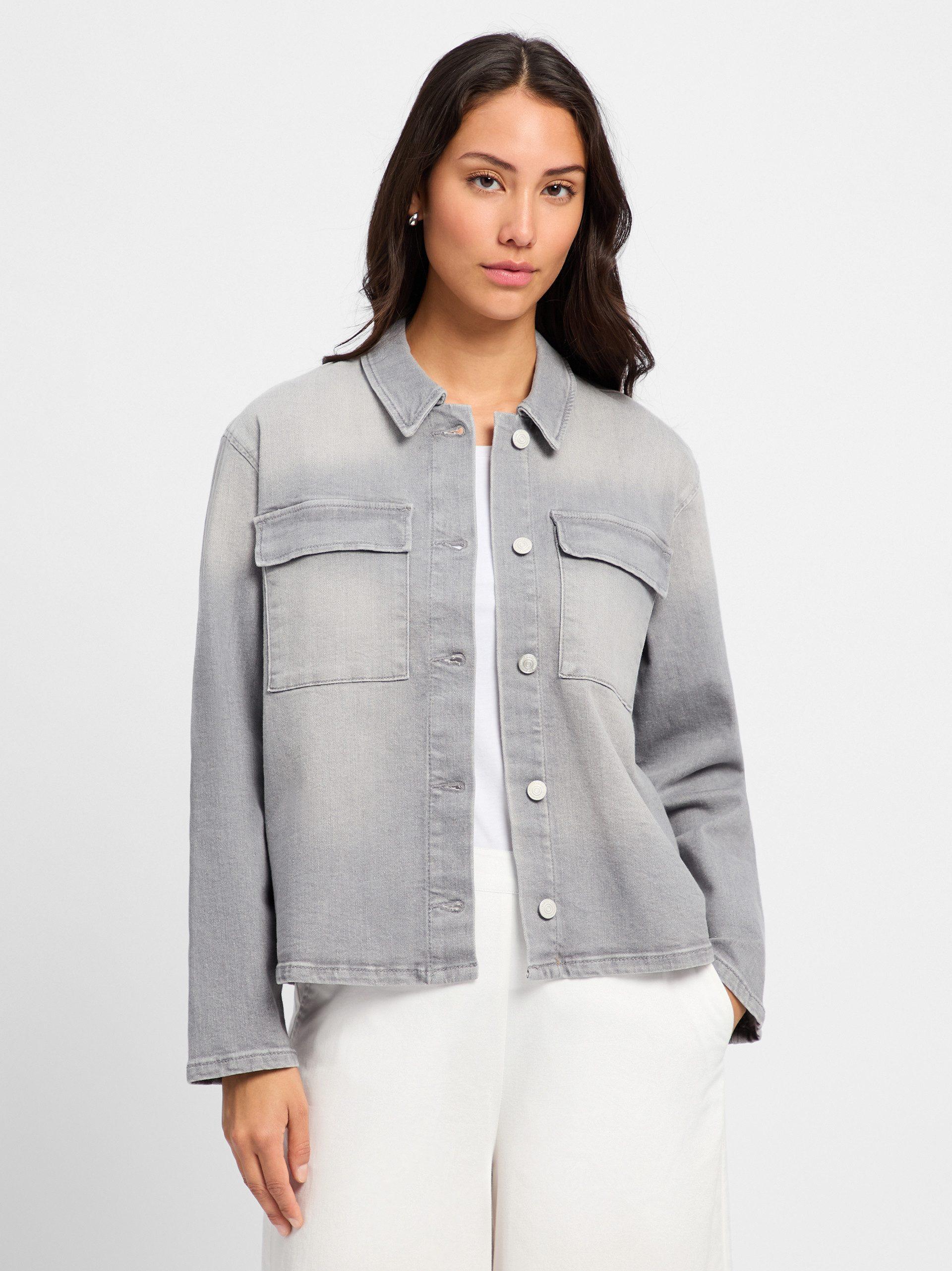 Comma Casual Identity Jeansjacke Comma Weiss Cotton Blend Comma