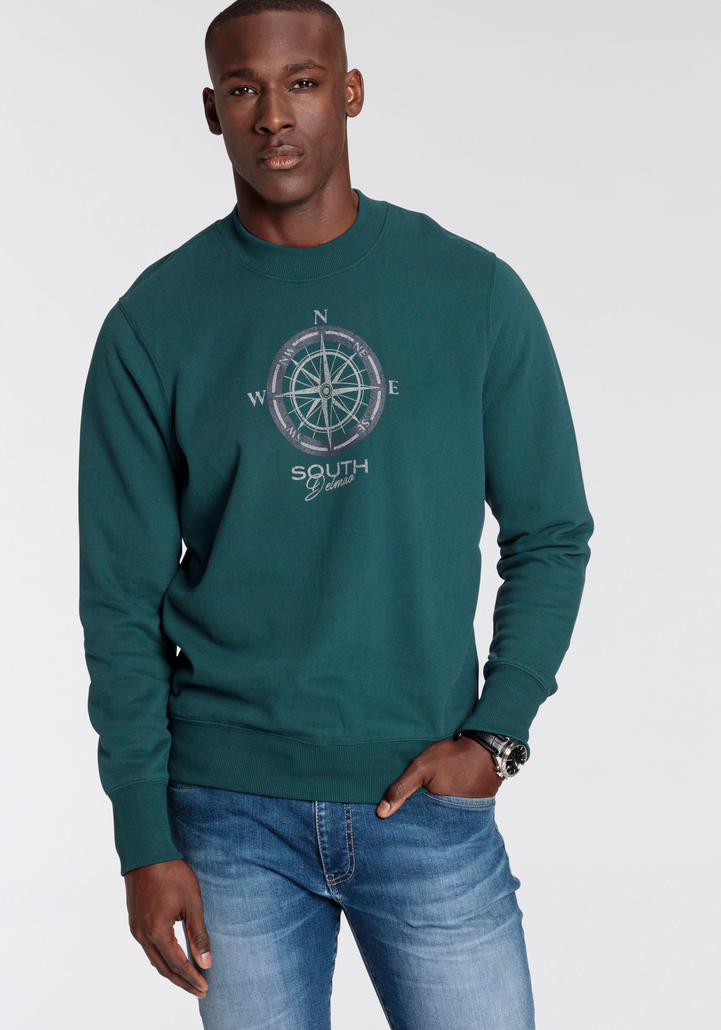 Delmao Sweatshirt für Lyst Herren DE Print mit Grün | in
