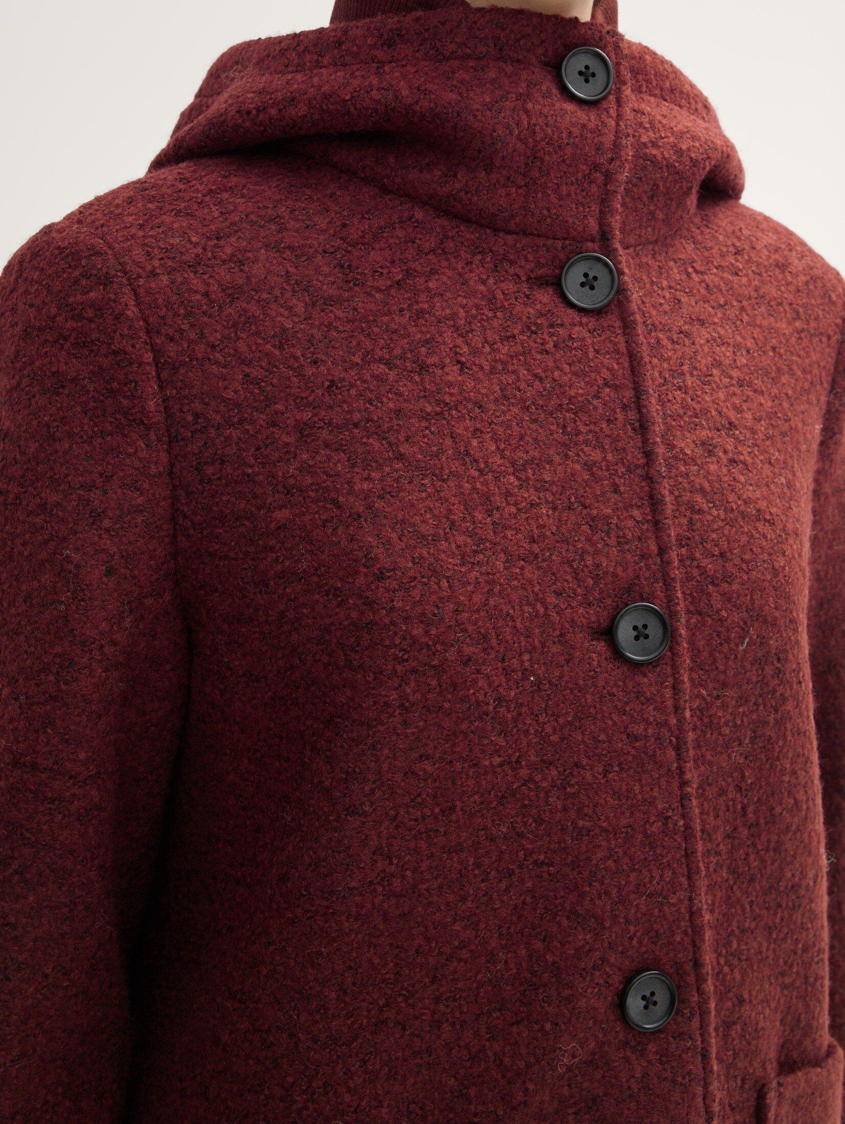 Wool Tom Tailor Boucle Mantel Rot Tom Tailor Mantel Damen Rot - Main Image