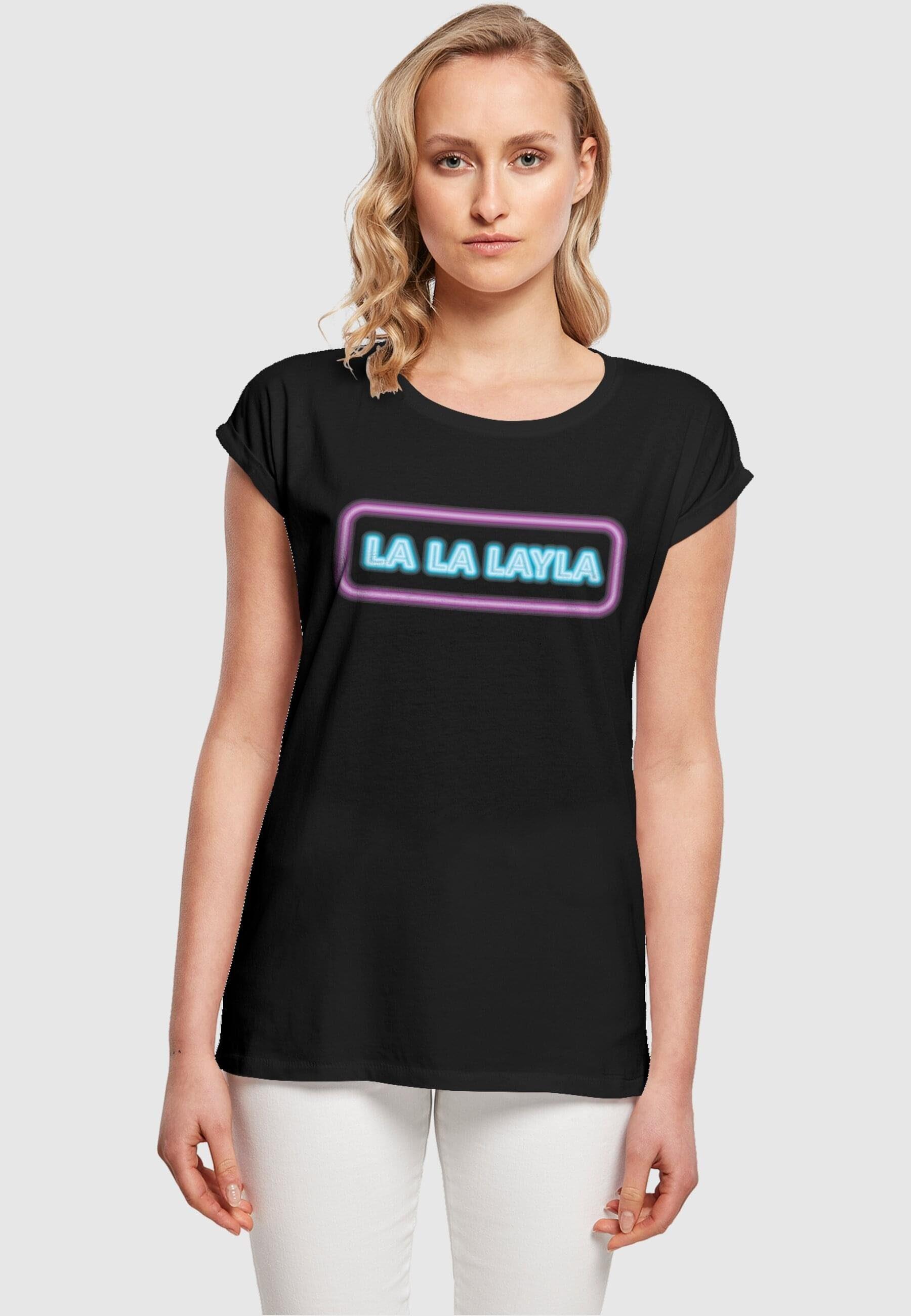 T-Shirt Merchcode | Ladies Lyst (1-tlg) LA DE in LAYLA Schwarz