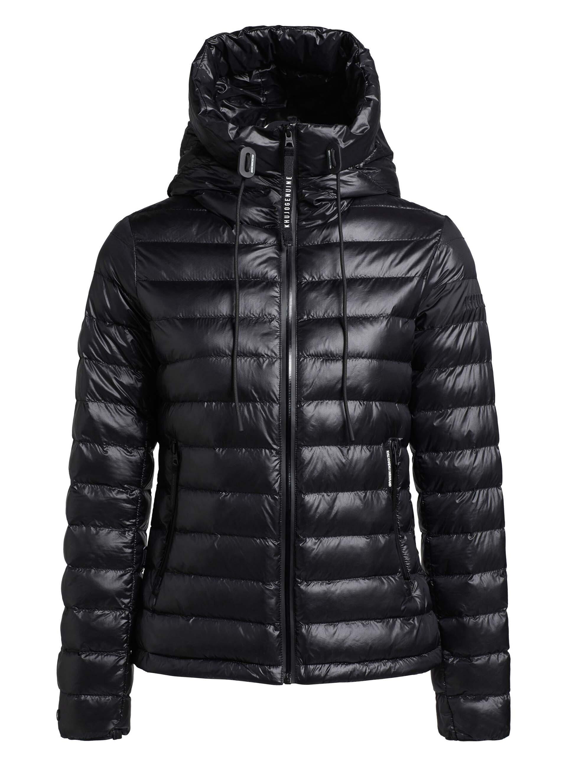 Puffer Jacket Schwarze GlÃ¤nzende Steppjacke Glaenzende