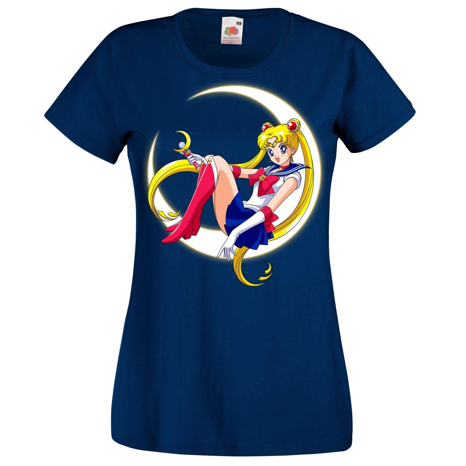 Youth Designz Sailor Moon T-Shirt Mit trendigem Frontprint in Blau | Lyst DE