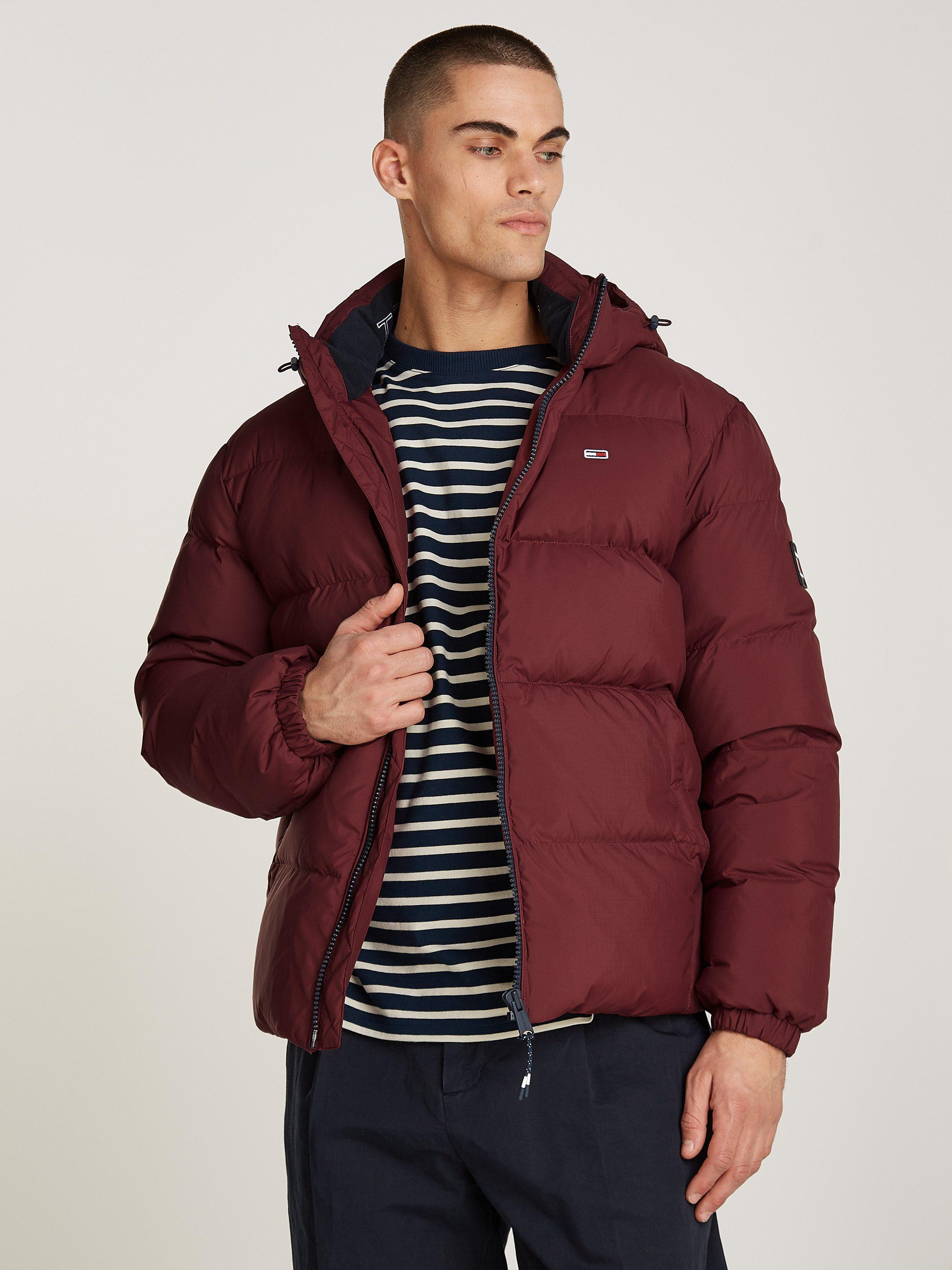 Tjm Essential Down Jacket Tommy Hilfiger Herren Daunenjacke Rot