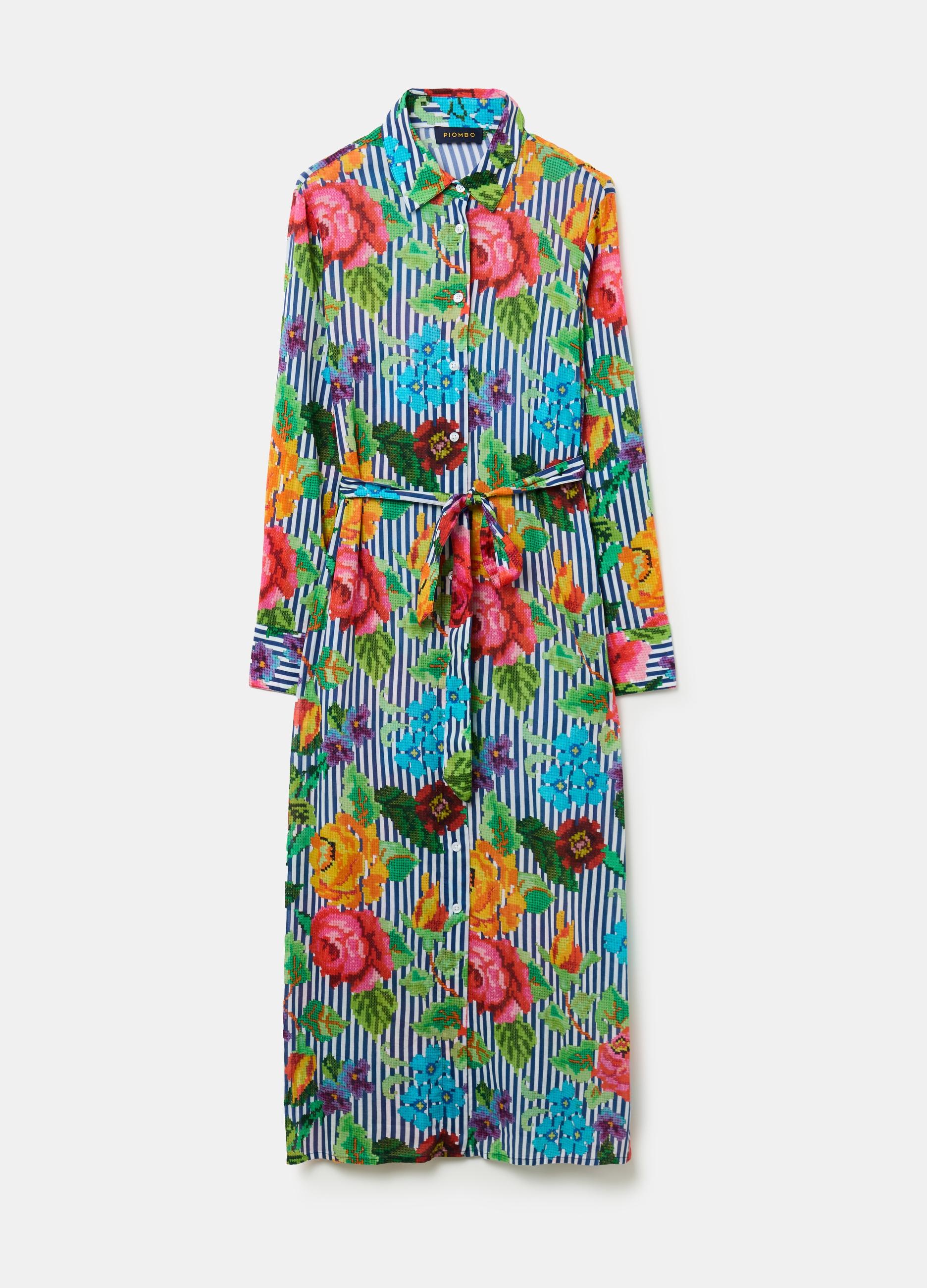 Vestito chemisier stampato multifilament zara