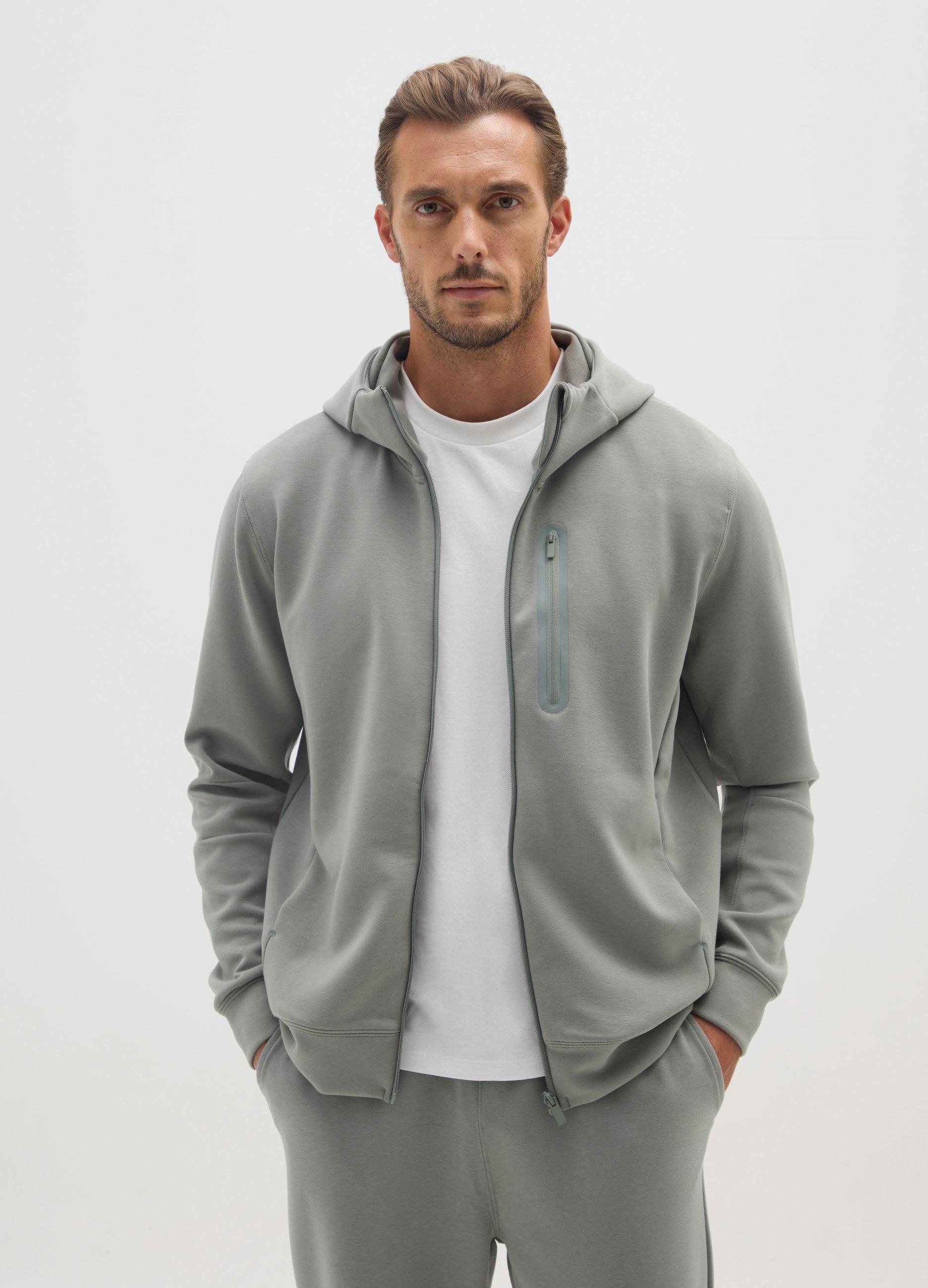 Grey Felpe Ovs Uomo Cappuccio Ovs Giacche Uomo Ovs Felpa Termica