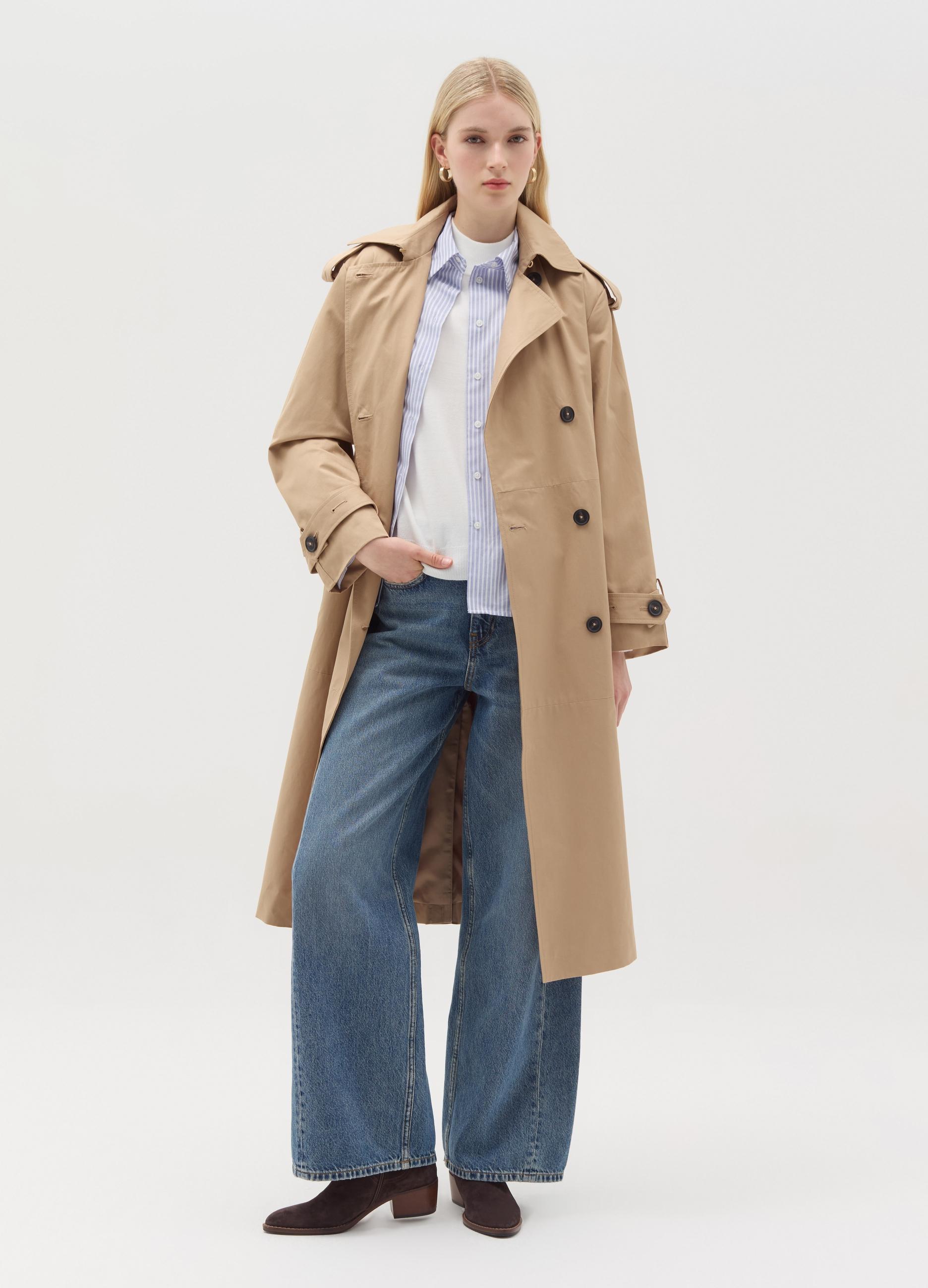 Ovs Trench Lungo Doppiopetto, Donna, Taglia di OVS in Blu Lyst