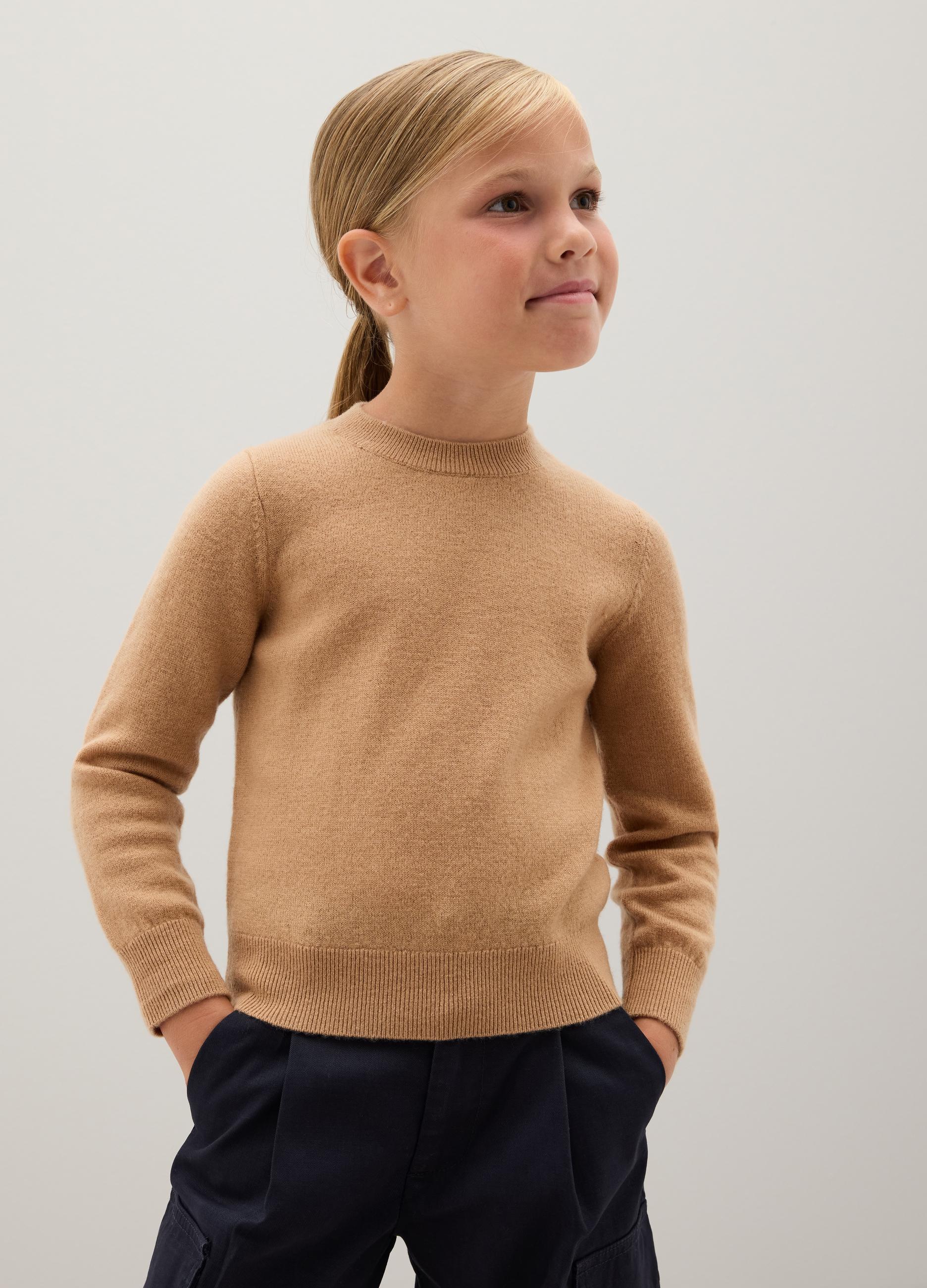Pullover Da Bambina di PIOMBO KIDS in Neutro Lyst
