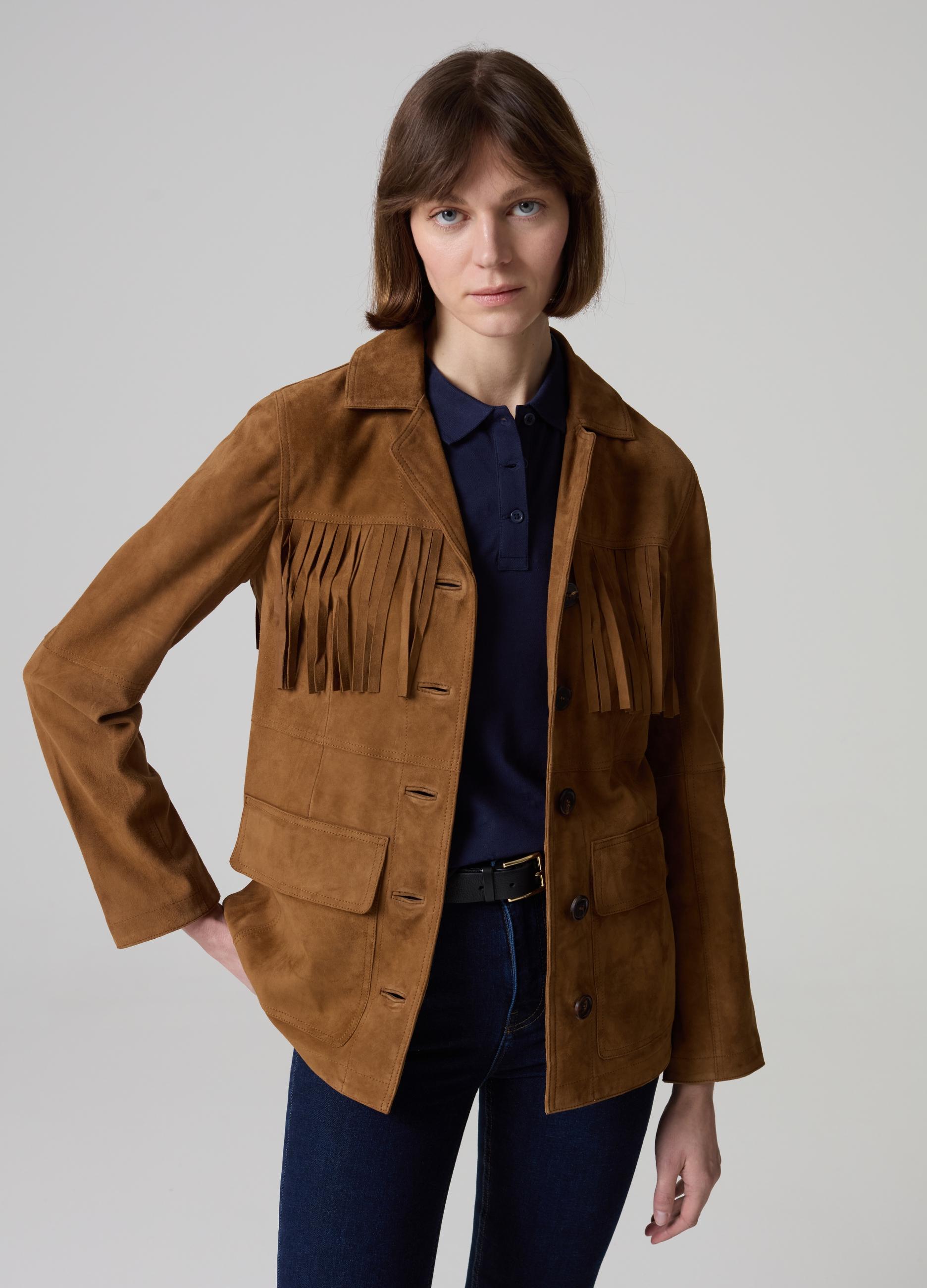 Giubbotto Giacca Con Frange Western Giubbotto Giacca Western Con