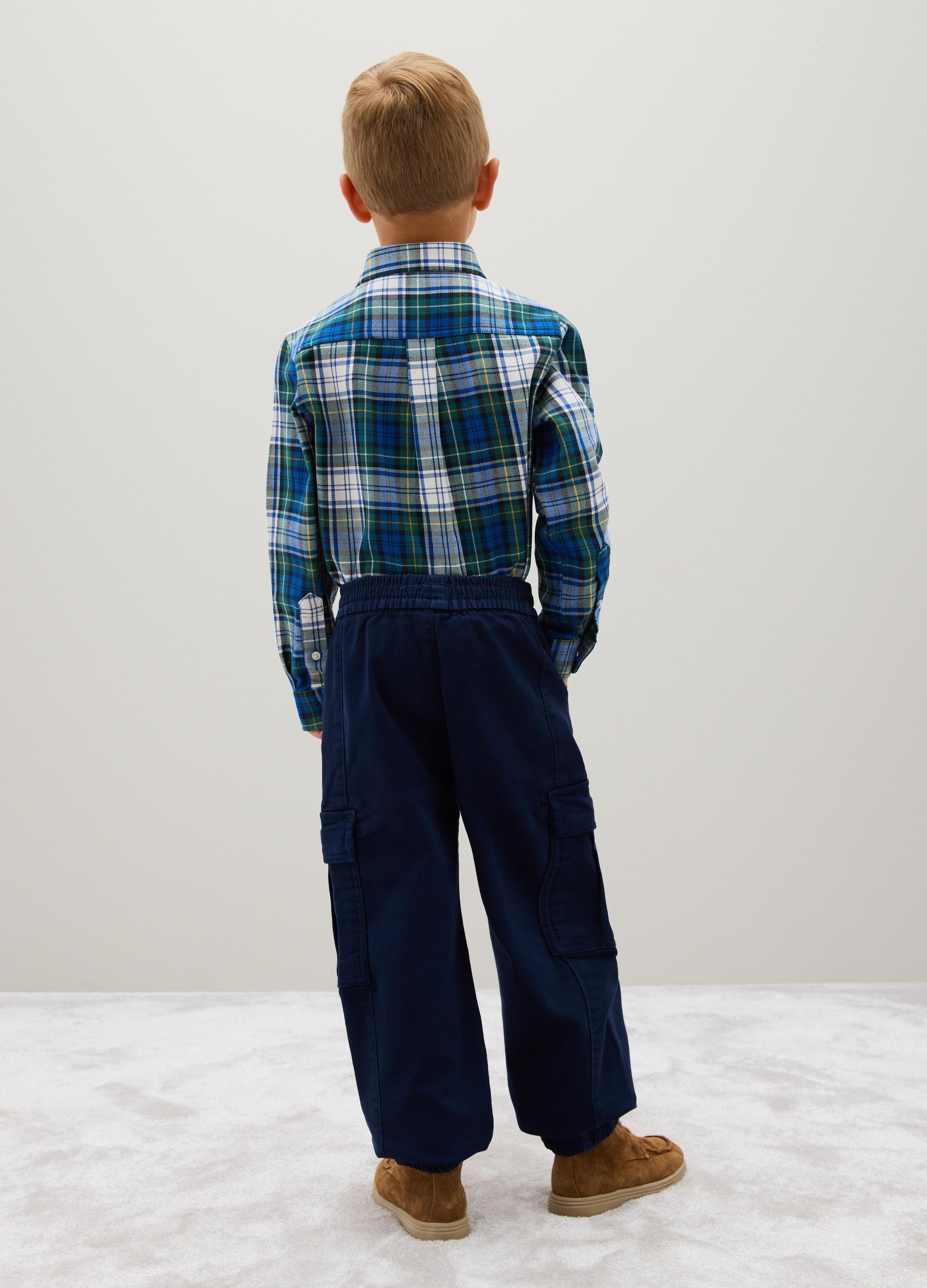 Pantaloni Cargo Da Bambino da Uomo di PIOMBO KIDS in Blu Lyst