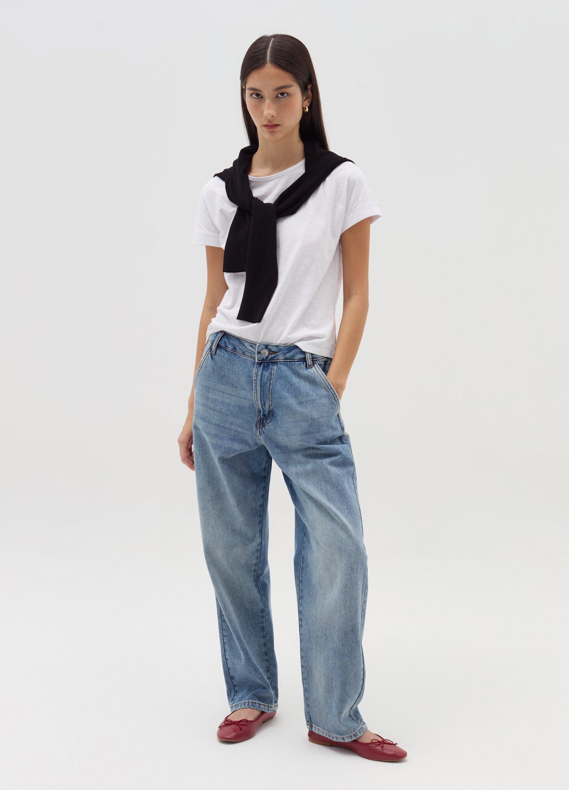 Jeans Slouchy Fit Con Scoloriture Donna Taglia di OVS in Blu Lyst