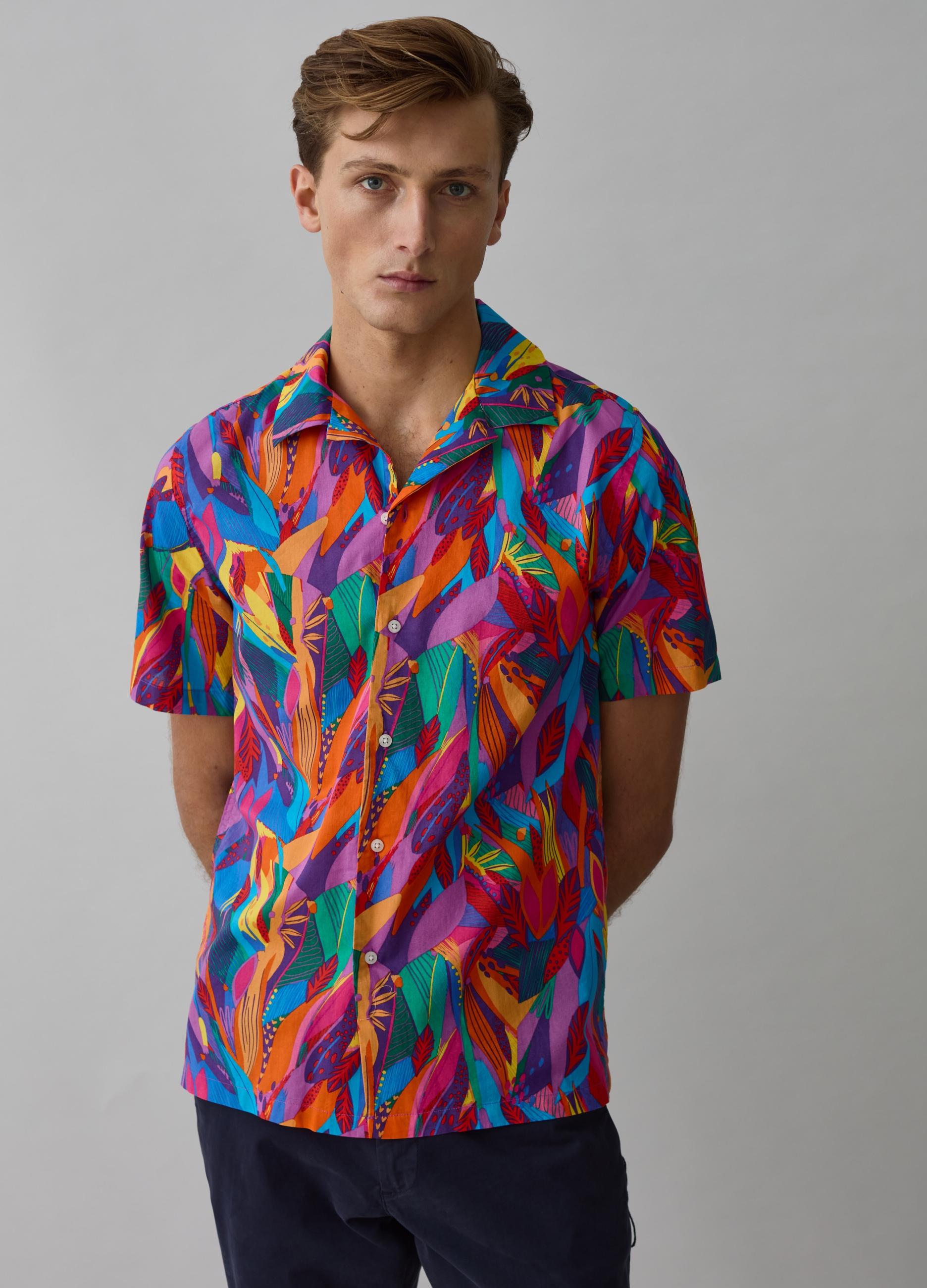Camicia tropicale uomo new arrivals