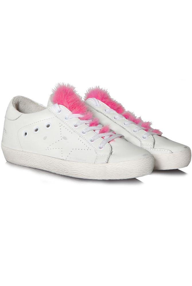 golden goose pink fur