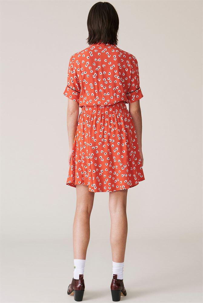 silvery crepe twist dress