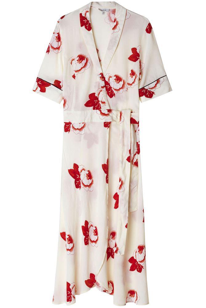 ganni harley wrap dress