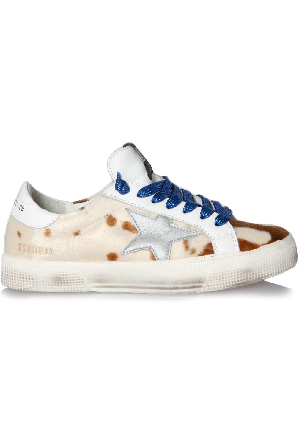 Golden Goose Deluxe Brand Goose May Cow Leather Sneakers in Brown - Lyst