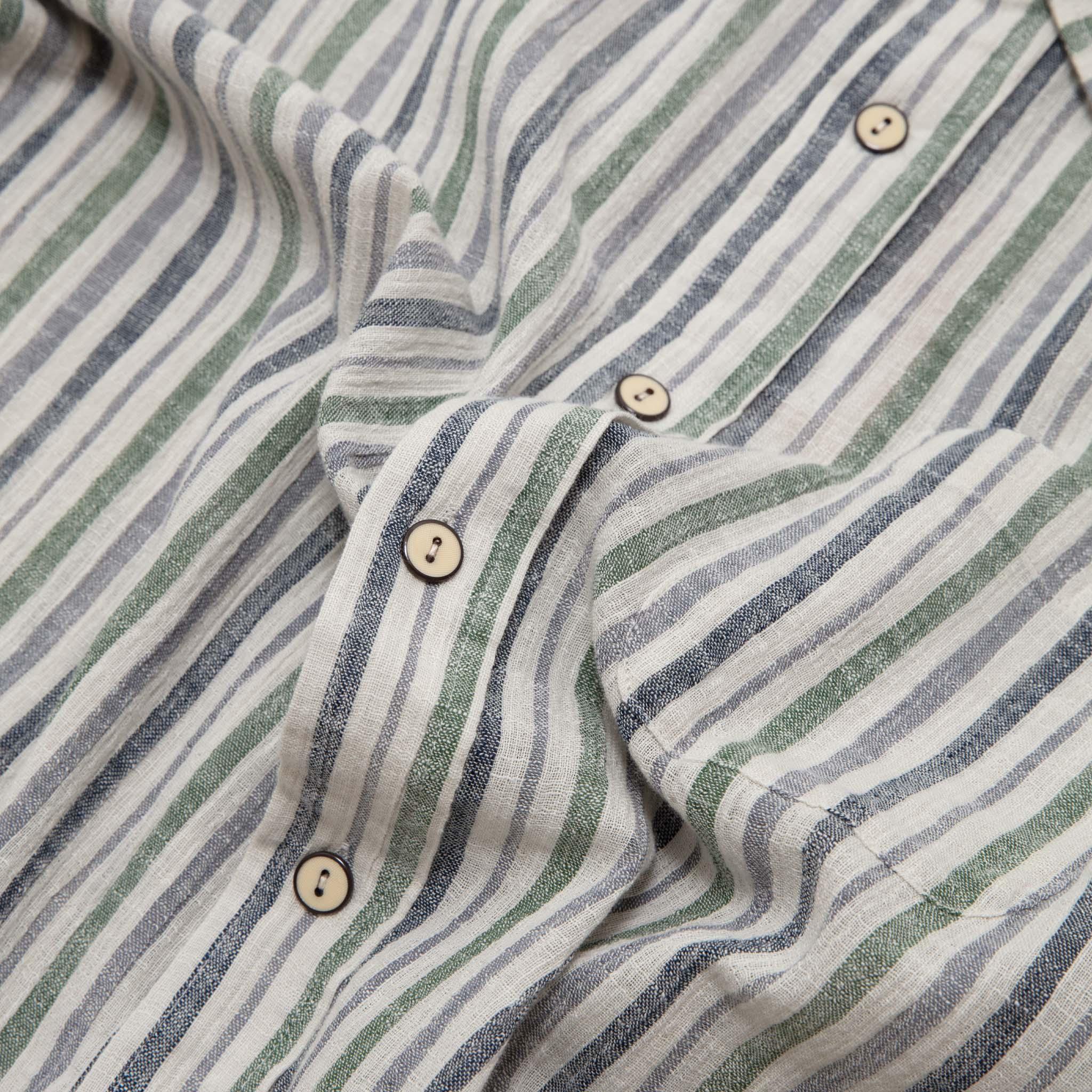 Stussy Wrinkly Cotton Gauze Shirt in Stripe (Gray) for Men | Lyst