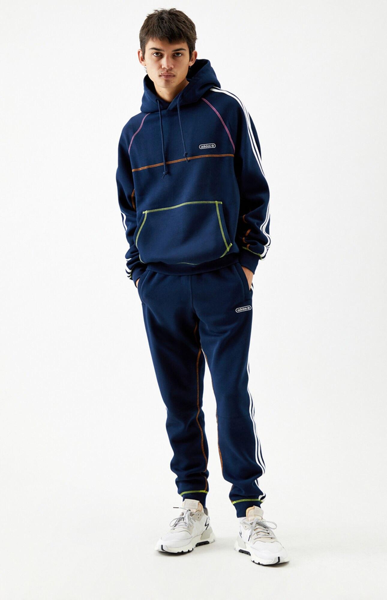 navy adidas coat