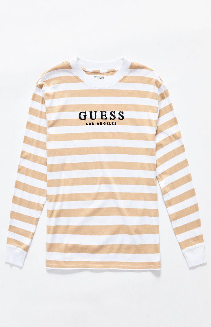 Guess St. James Stripes Long Sleeve T-shirt for Men | Lyst