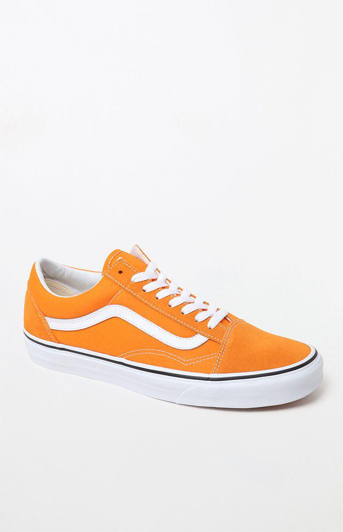 orange colour sneakers